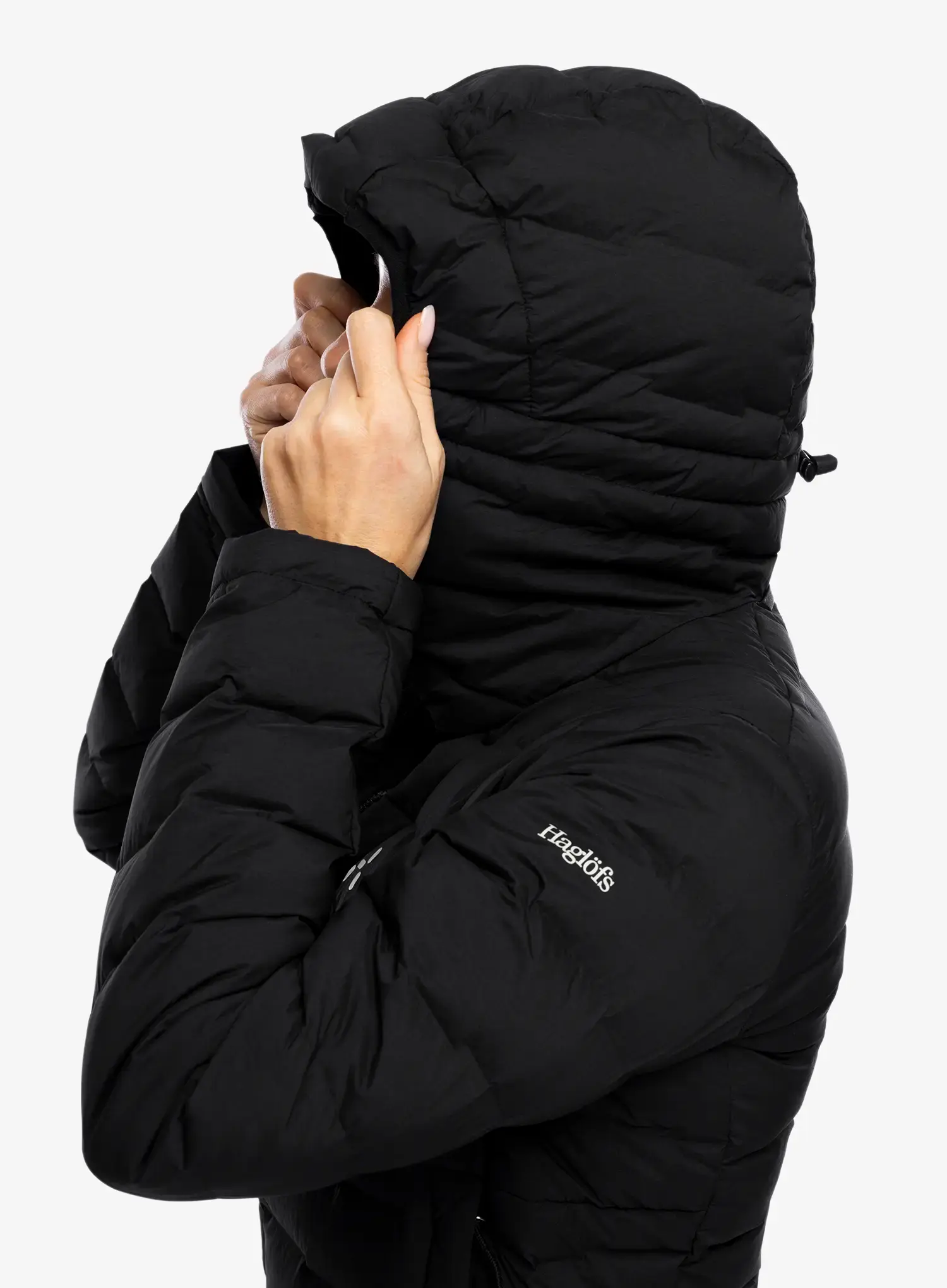Dámská péřová bunda Haglofs Spitz Down Hood - true black