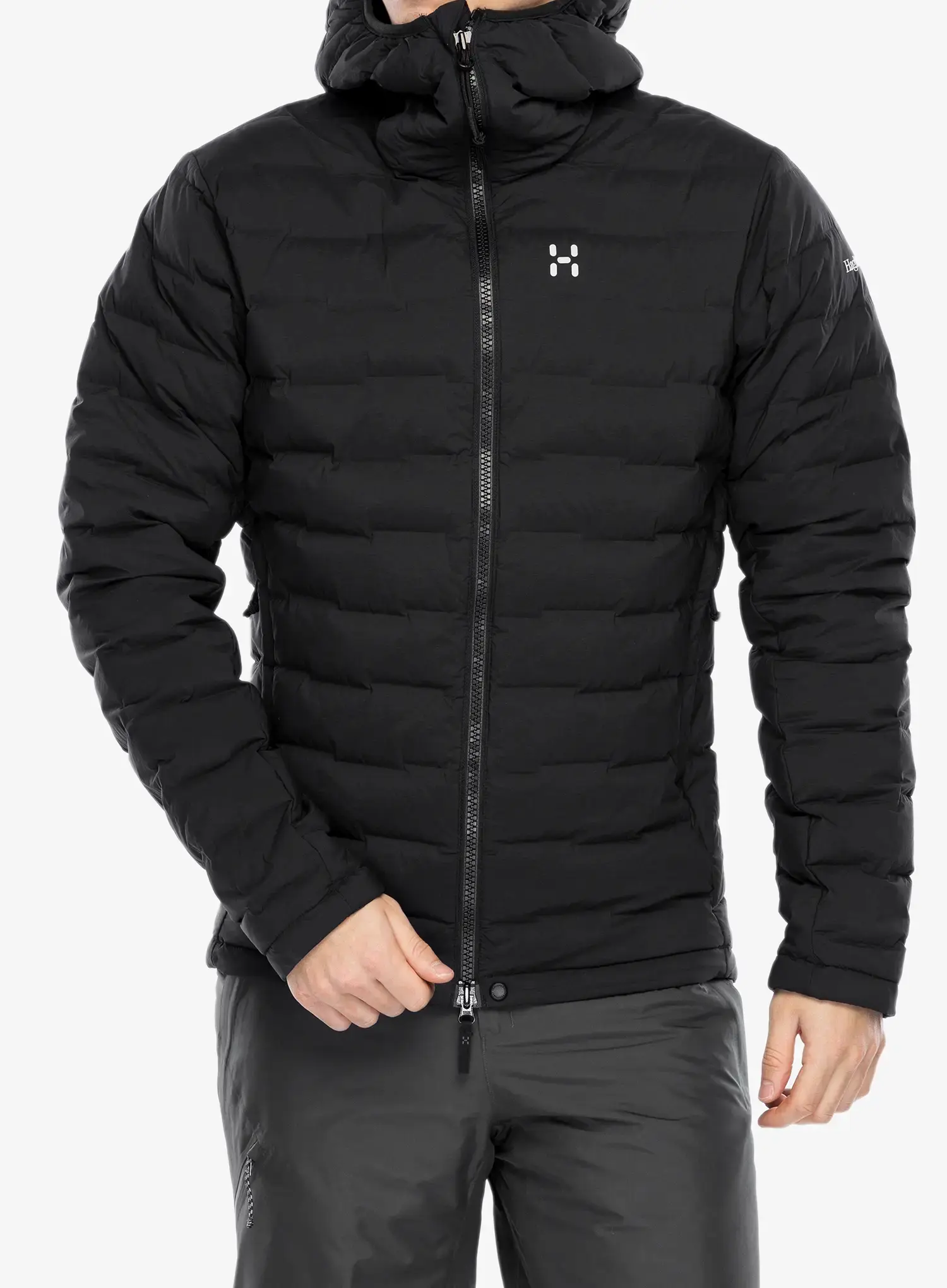 Péřová bunda Haglofs Spitz Down Hood - true black