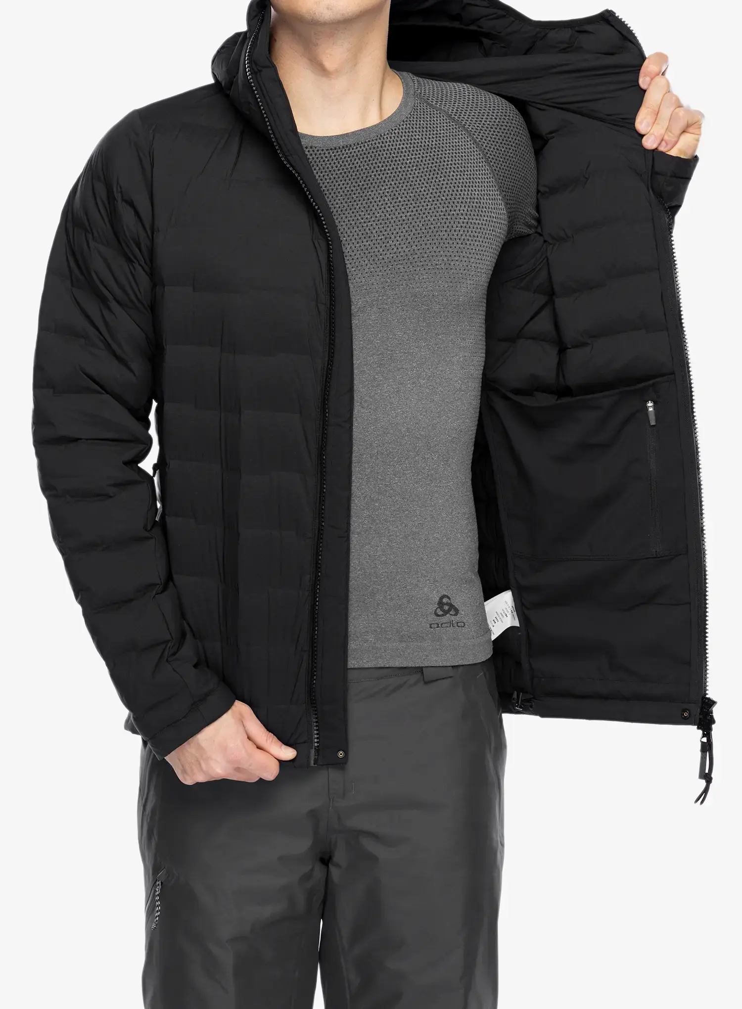 Péřová bunda Haglofs Spitz Down Hood - true black