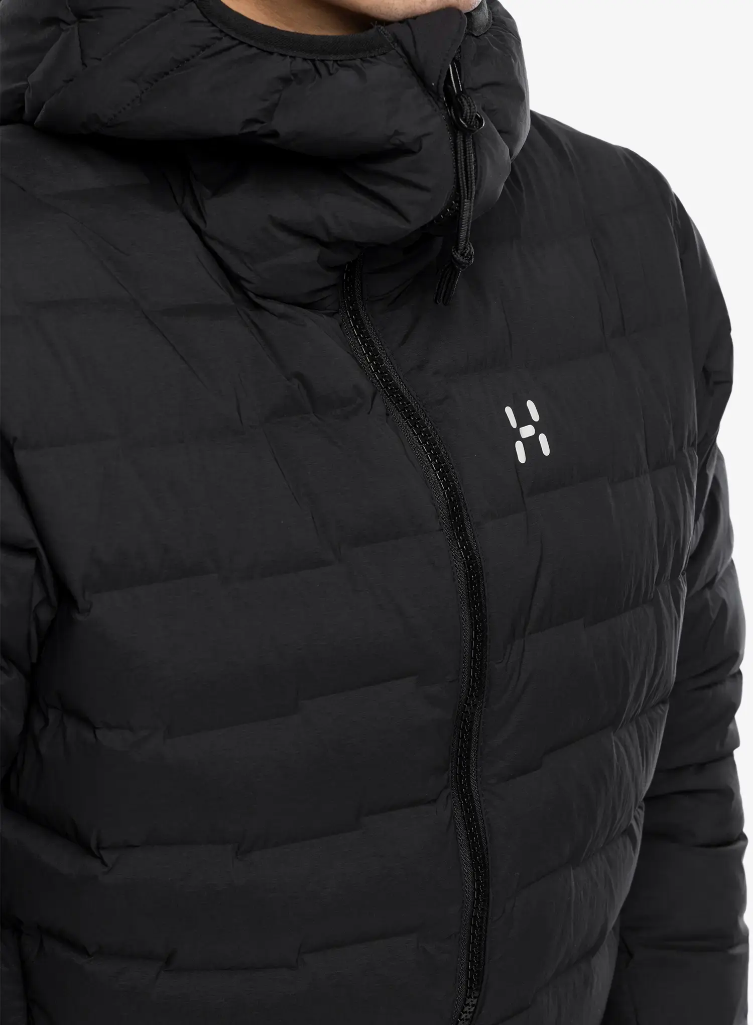 Péřová bunda Haglofs Spitz Down Hood - true black