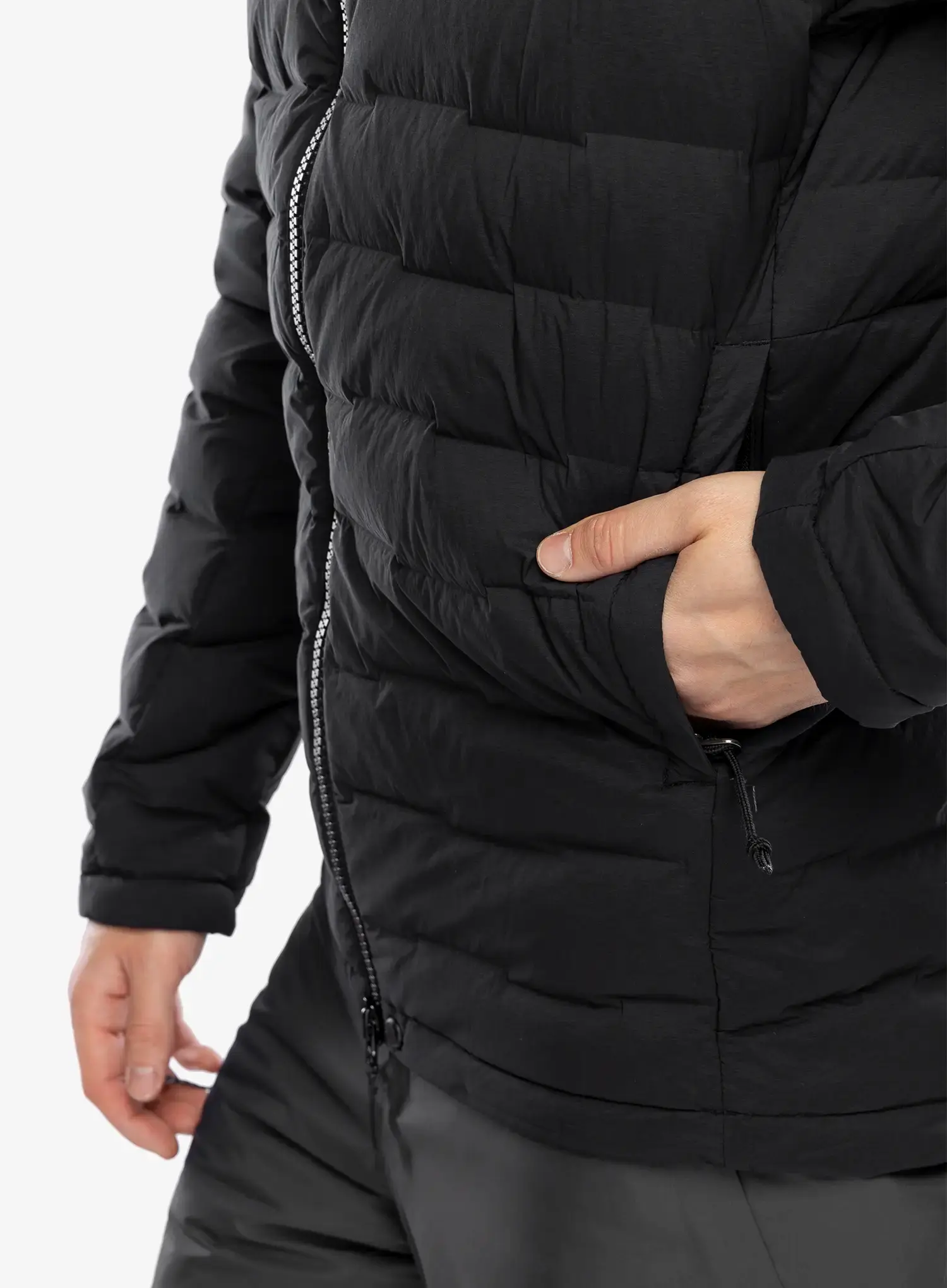 Péřová bunda Haglofs Spitz Down Hood - true black