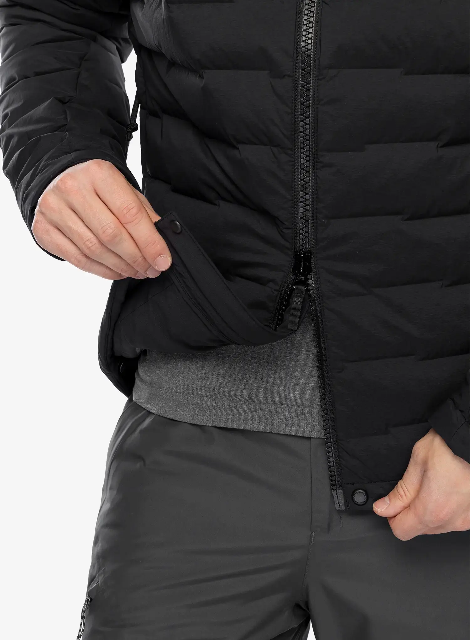 Péřová bunda Haglofs Spitz Down Hood - true black