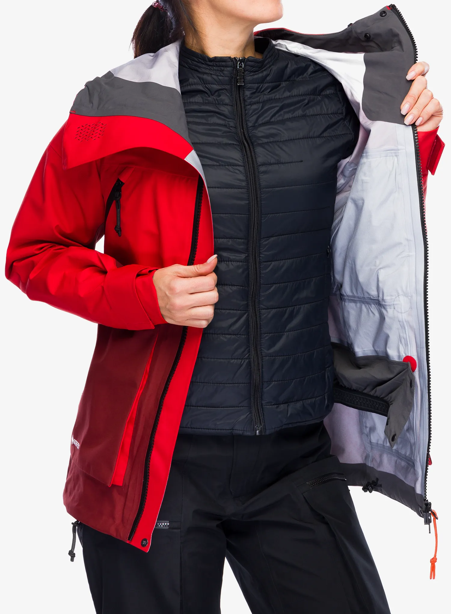 Dámská nepromokavá bunda s membránou Haglofs Vassi GTX Jacket - bright red/carmine red