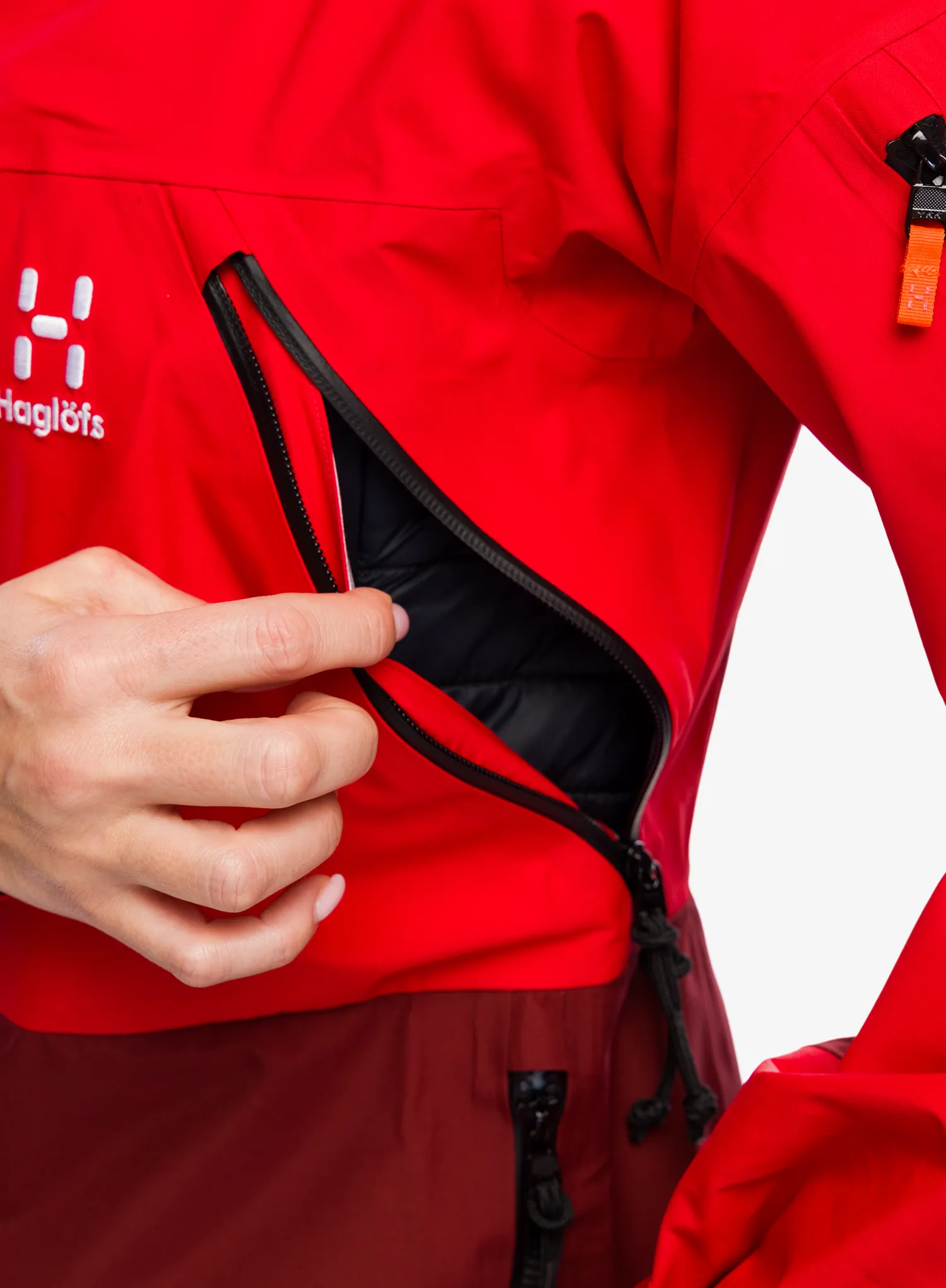 Dámská nepromokavá bunda s membránou Haglofs Vassi GTX Jacket - bright red/carmine red