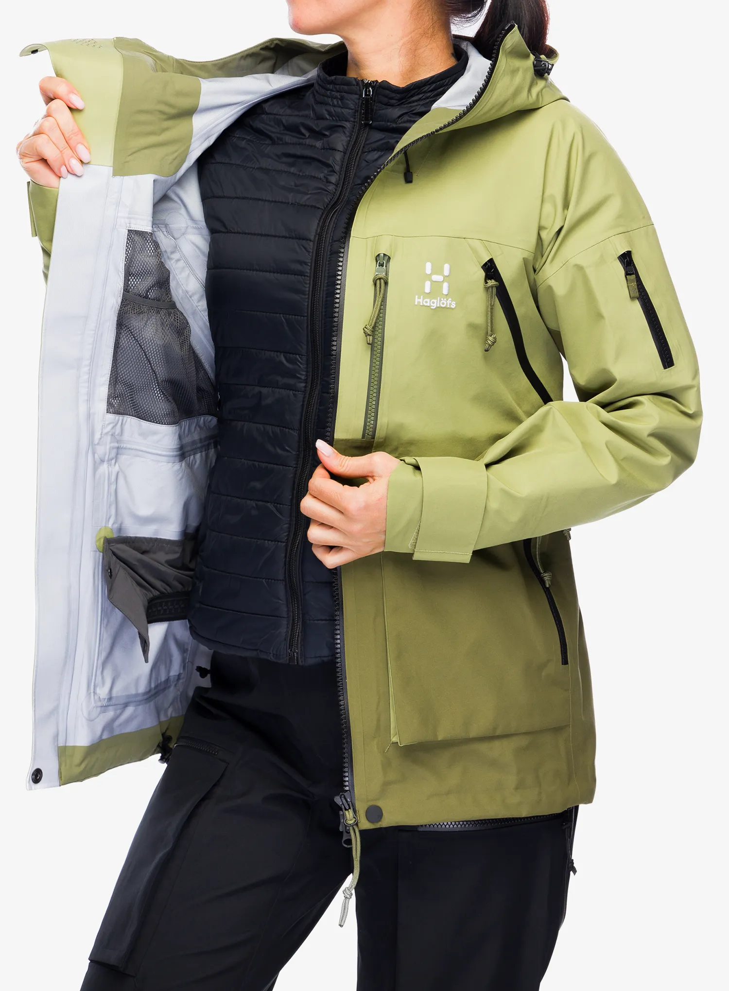 Dámská nepromokavá bunda s membránou Haglofs Vassi GTX Jacket - thyme green/olive green