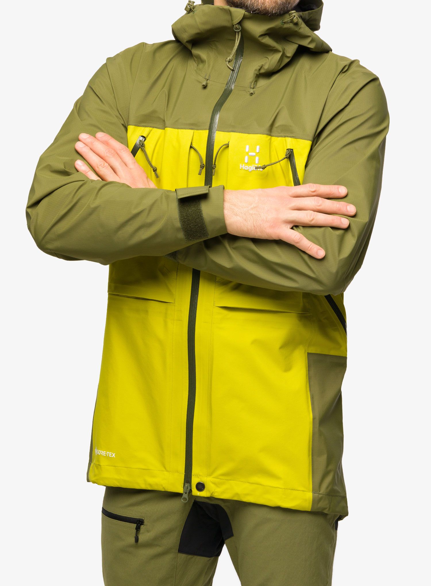 Bunda na skialpinismus Haglofs Vassi Touring GTX Jacket - aurora/olive green