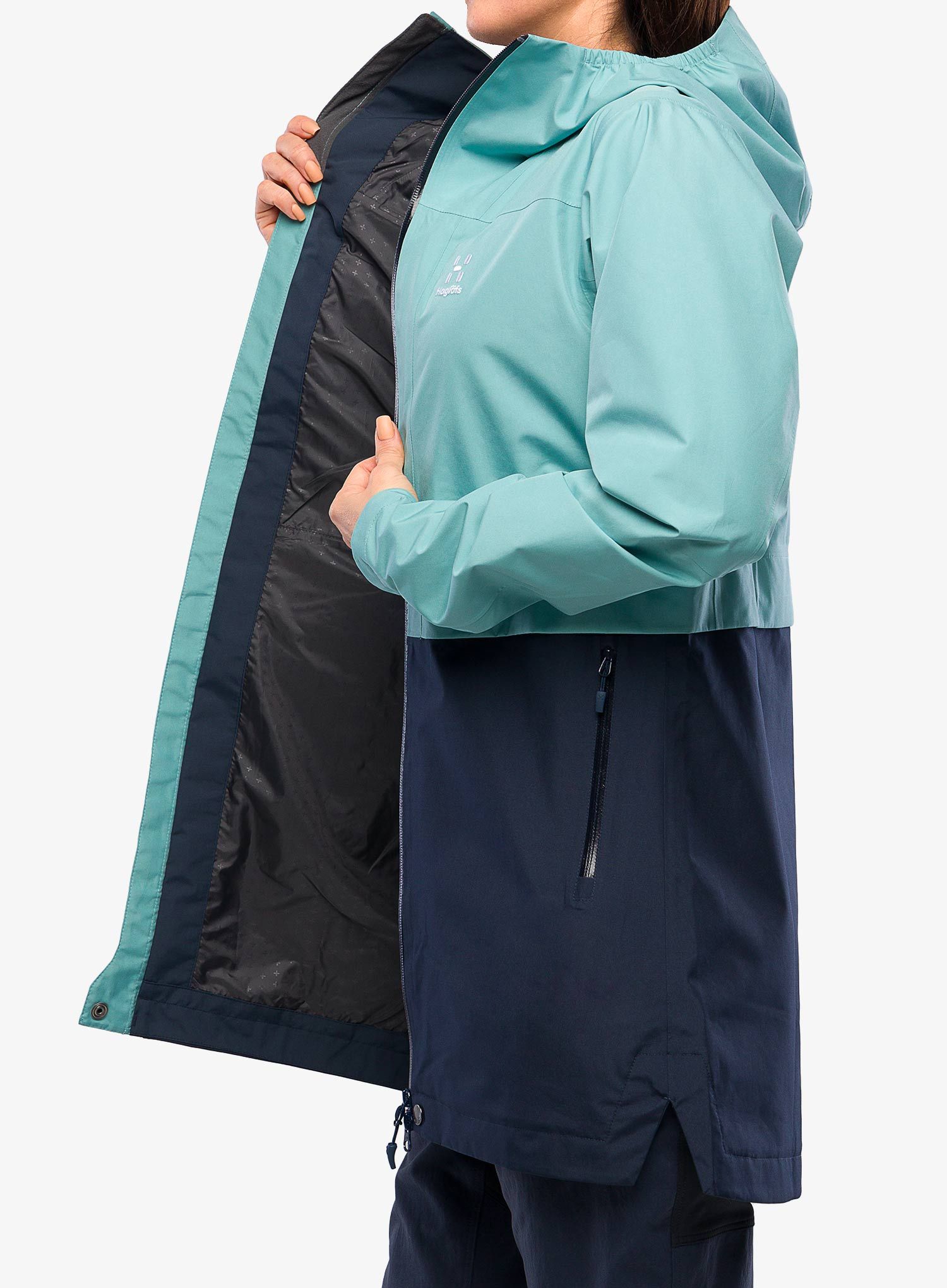 GORE TEX bunda dámská Haglofs Wilda GTX Parka - frost blue/tarn blue
