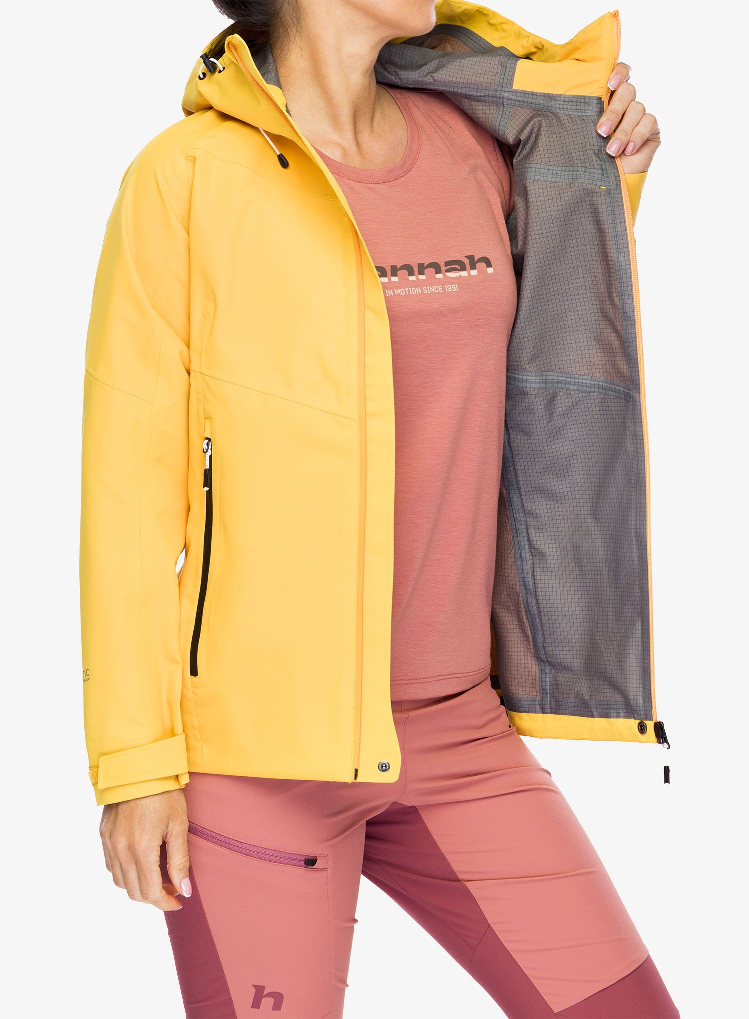 Dámská nepromokavá bunda s membránou Hannah Abigail - amber yellow