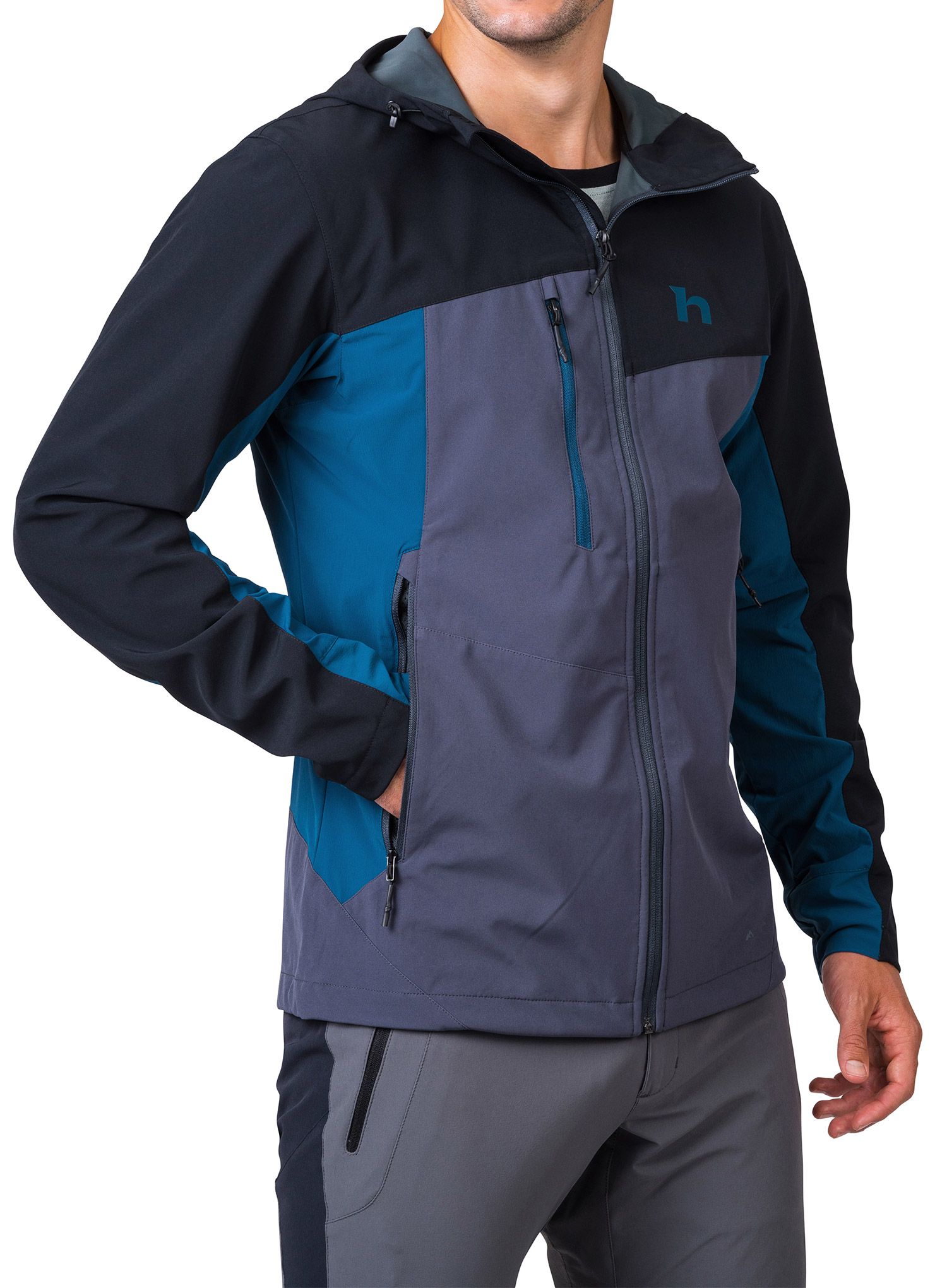 Softshellová bunda Hannah Carsten II - anthracite/sailor blue