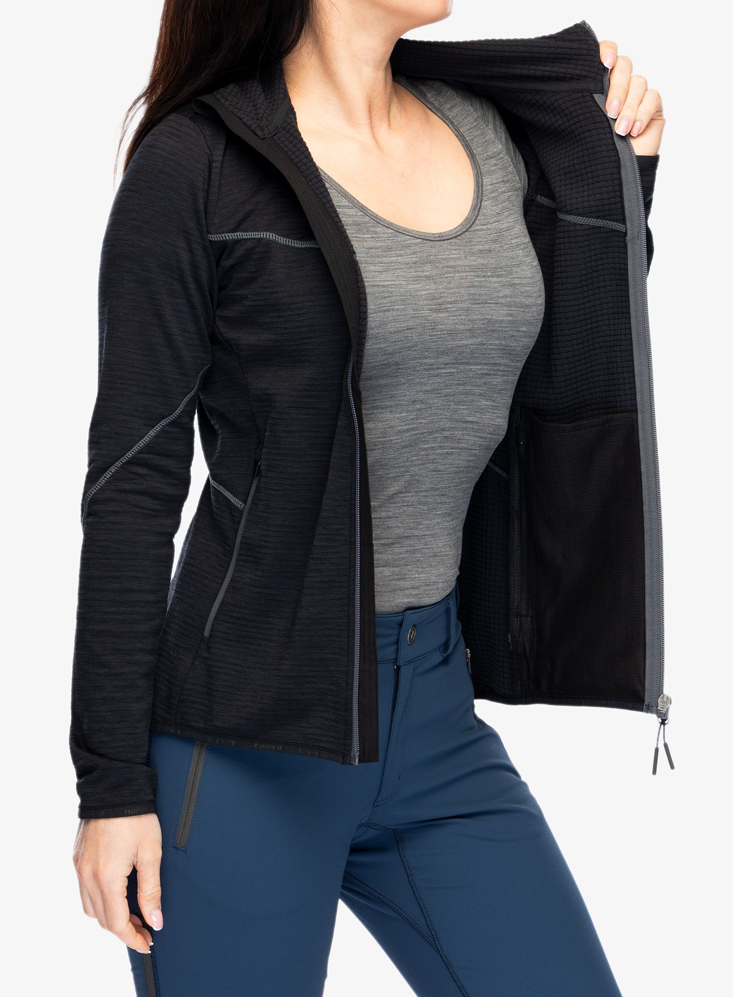 Dámská mikina s kapucí Hannah Dagnys Hoody - anthracite mel