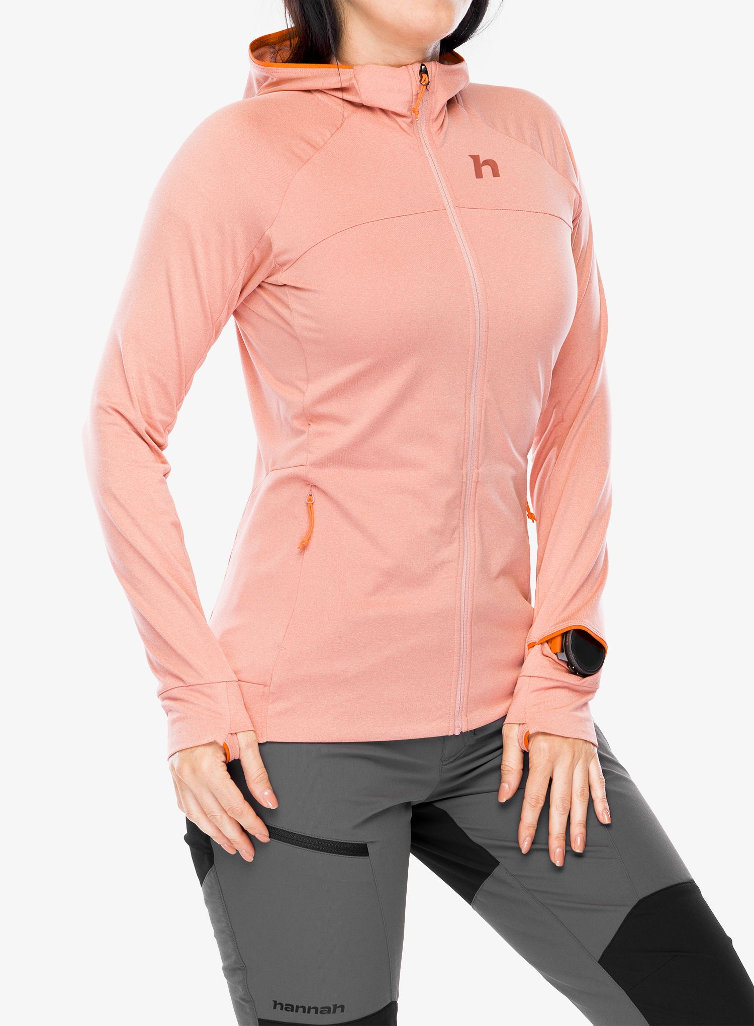 Dámská mikina s kapucí Hannah Eli Hoody - rosette mel