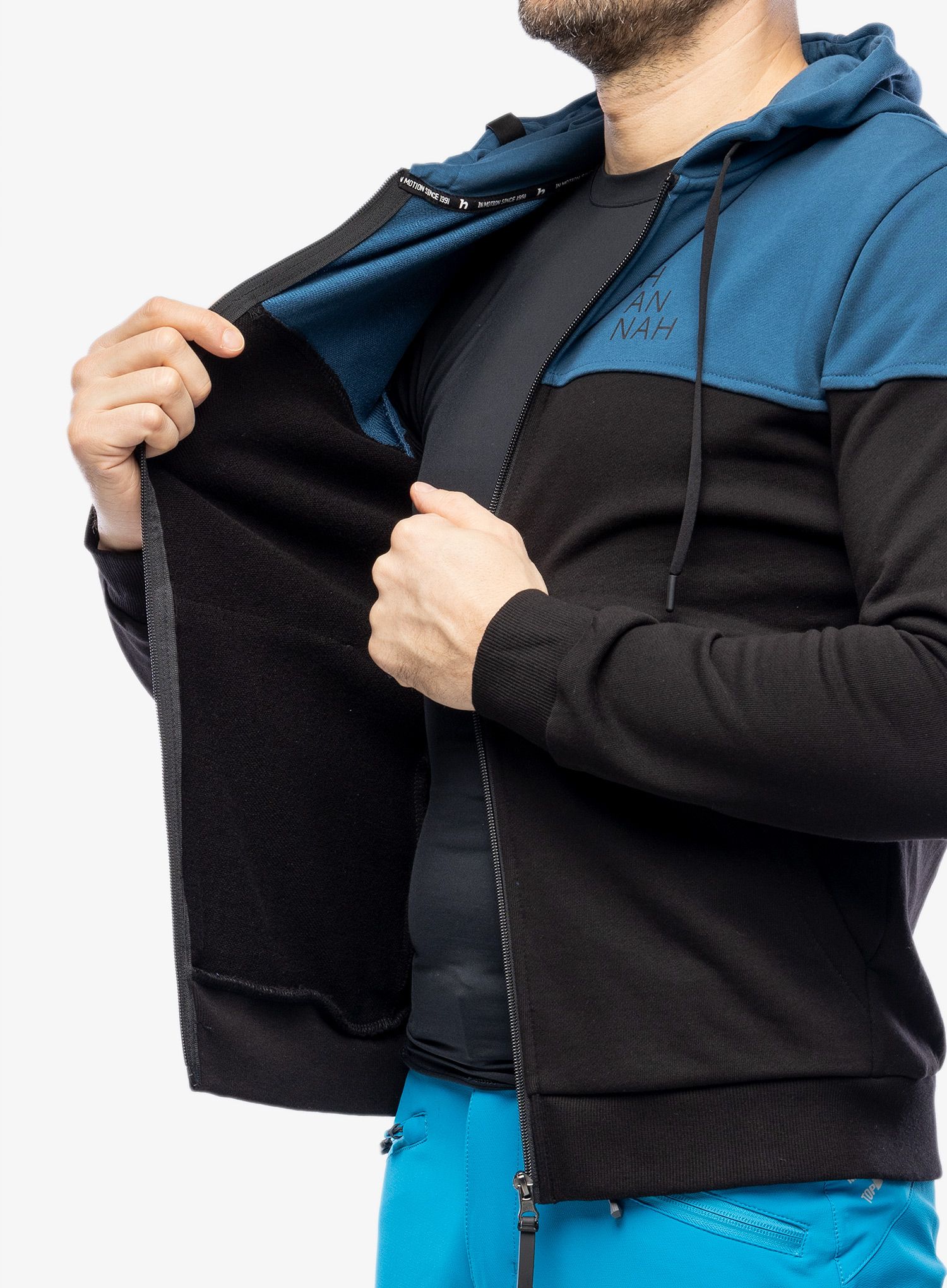 Mikina s kapucí Hannah Fezco Hoody - anthracite/dark denim
