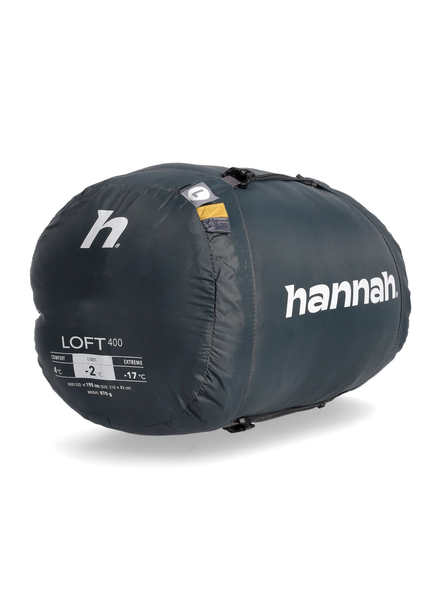 Péřový spacák Hannah Loft 400 (195 cm) - ebony