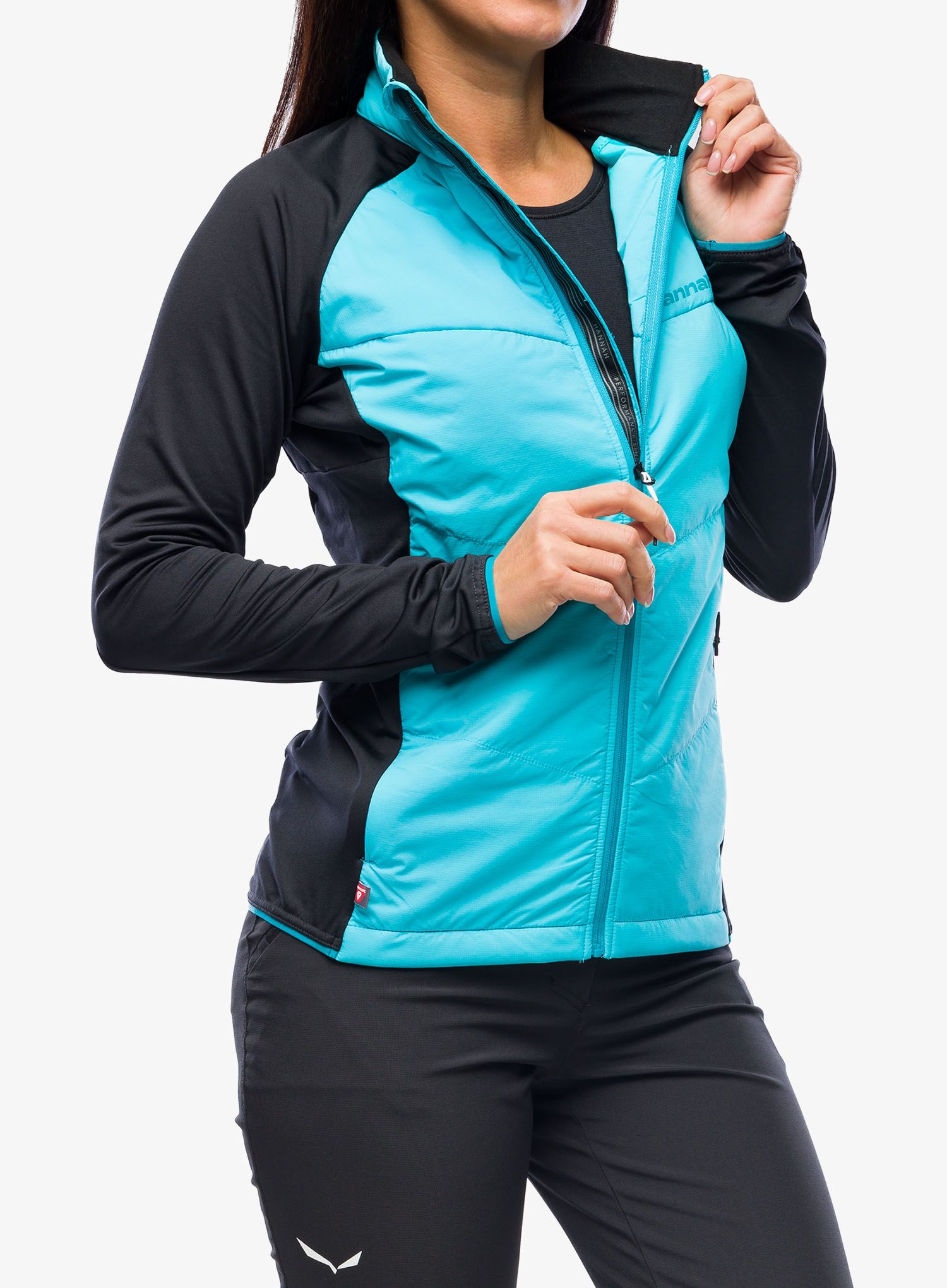 Dámská mikina na zip Hannah Makana - scuba blue/anthracite