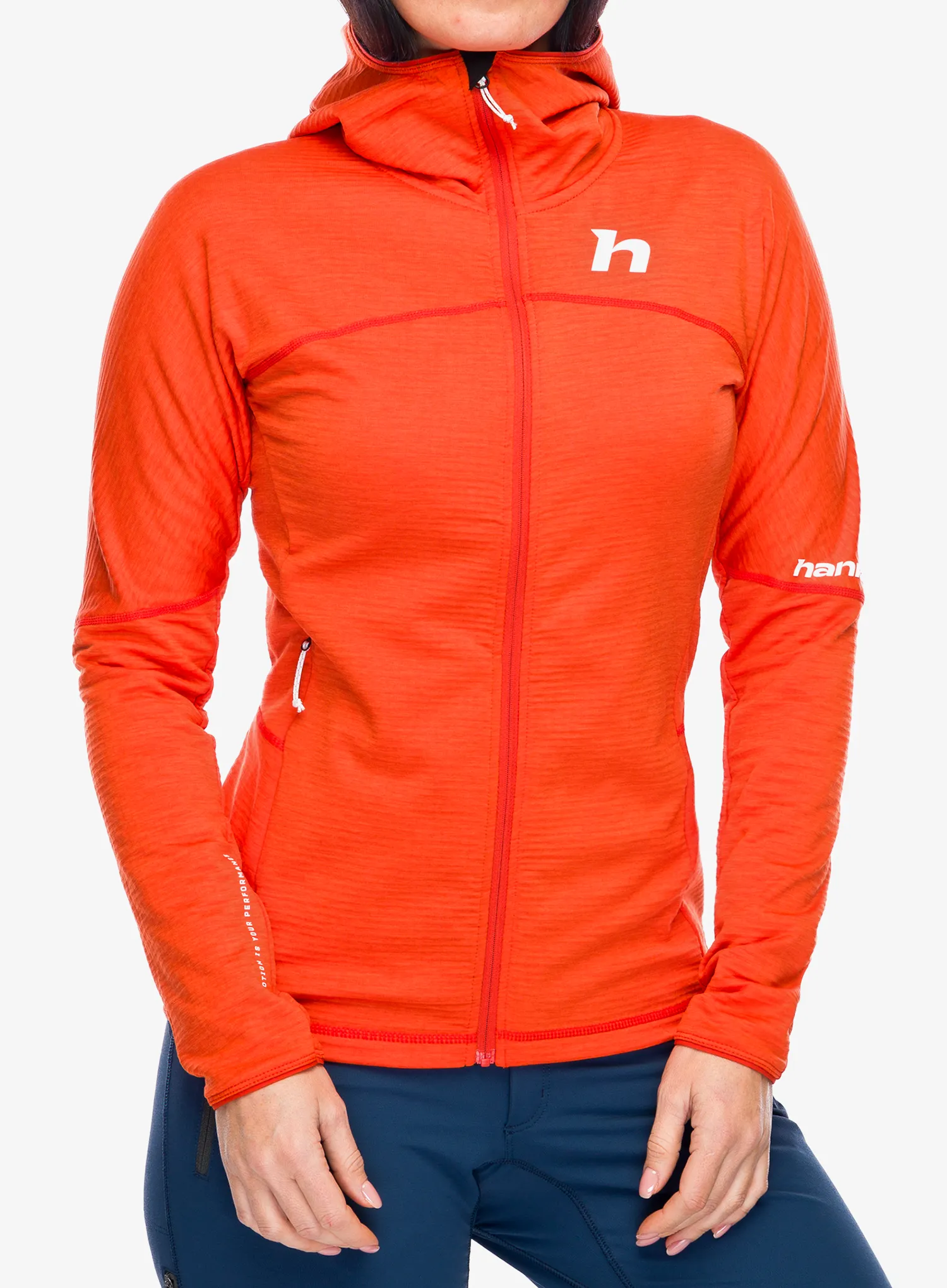 Dámská mikina s kapucí Hannah Meda Hoody - spicy orange mel