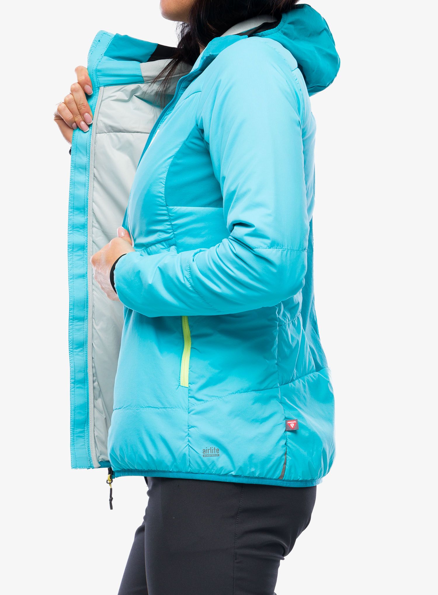Hybridní bunda dámská Hannah Nava Hoody - scuba blue/enamel blue