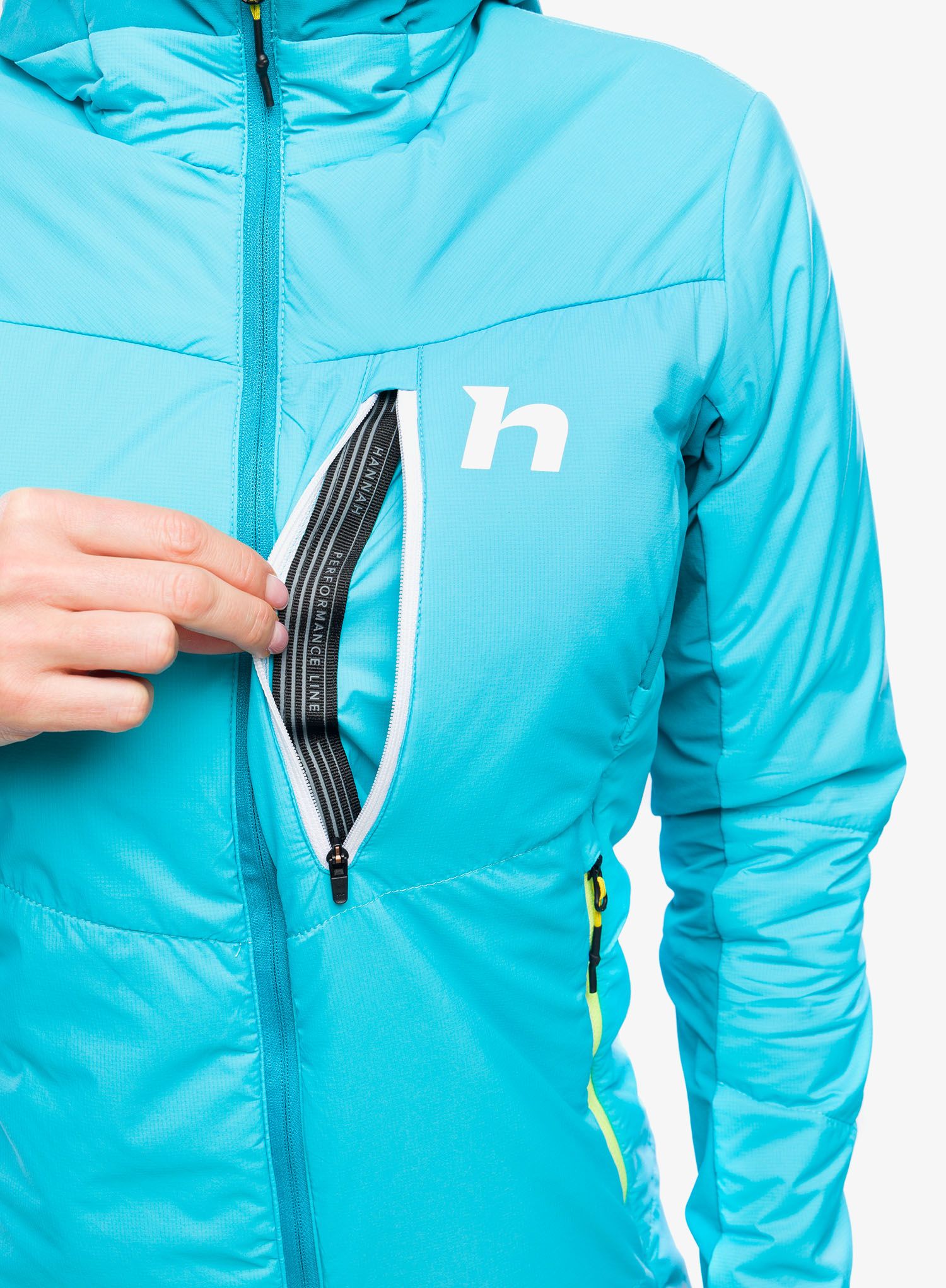 Hybridní bunda dámská Hannah Nava Hoody - scuba blue/enamel blue