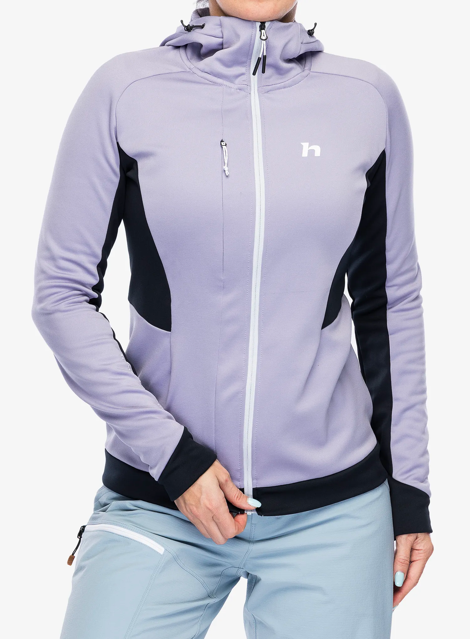 Fleece mikina dámská Hannah Nela Hoody - lavender aura/anthracite