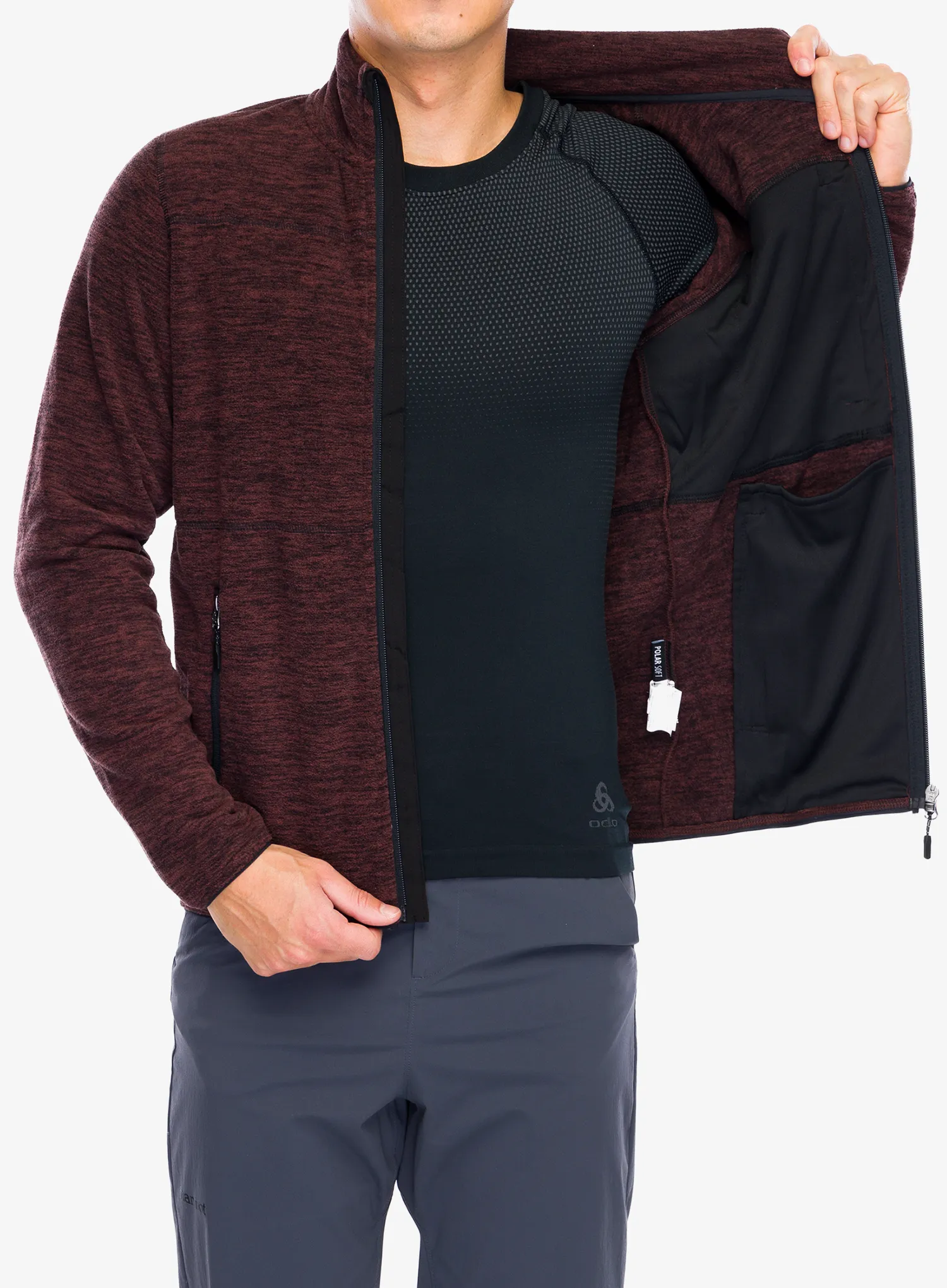 Fleece mikina Hannah Santon II - rum raisin mel