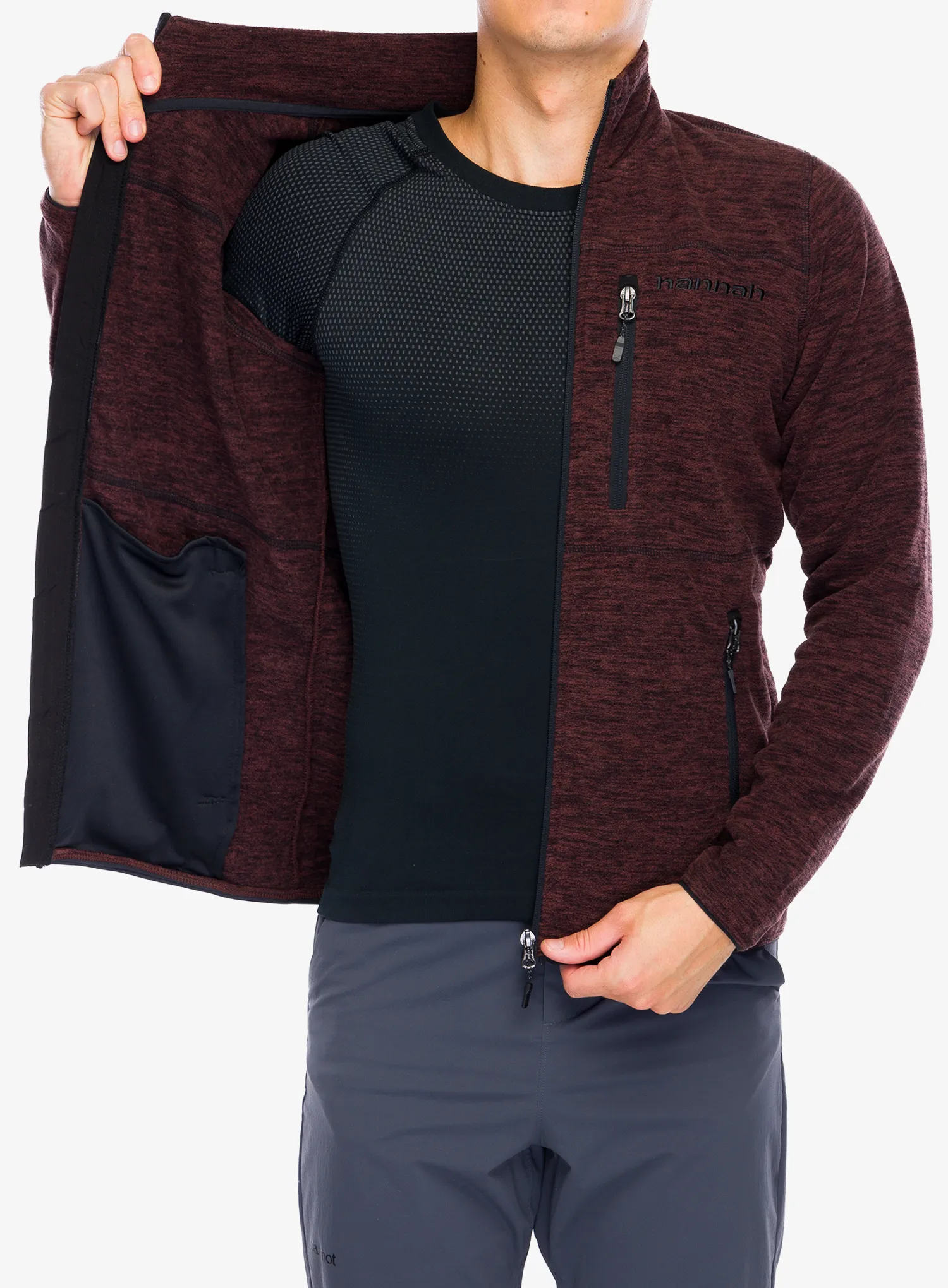 Fleece mikina Hannah Santon II - rum raisin mel
