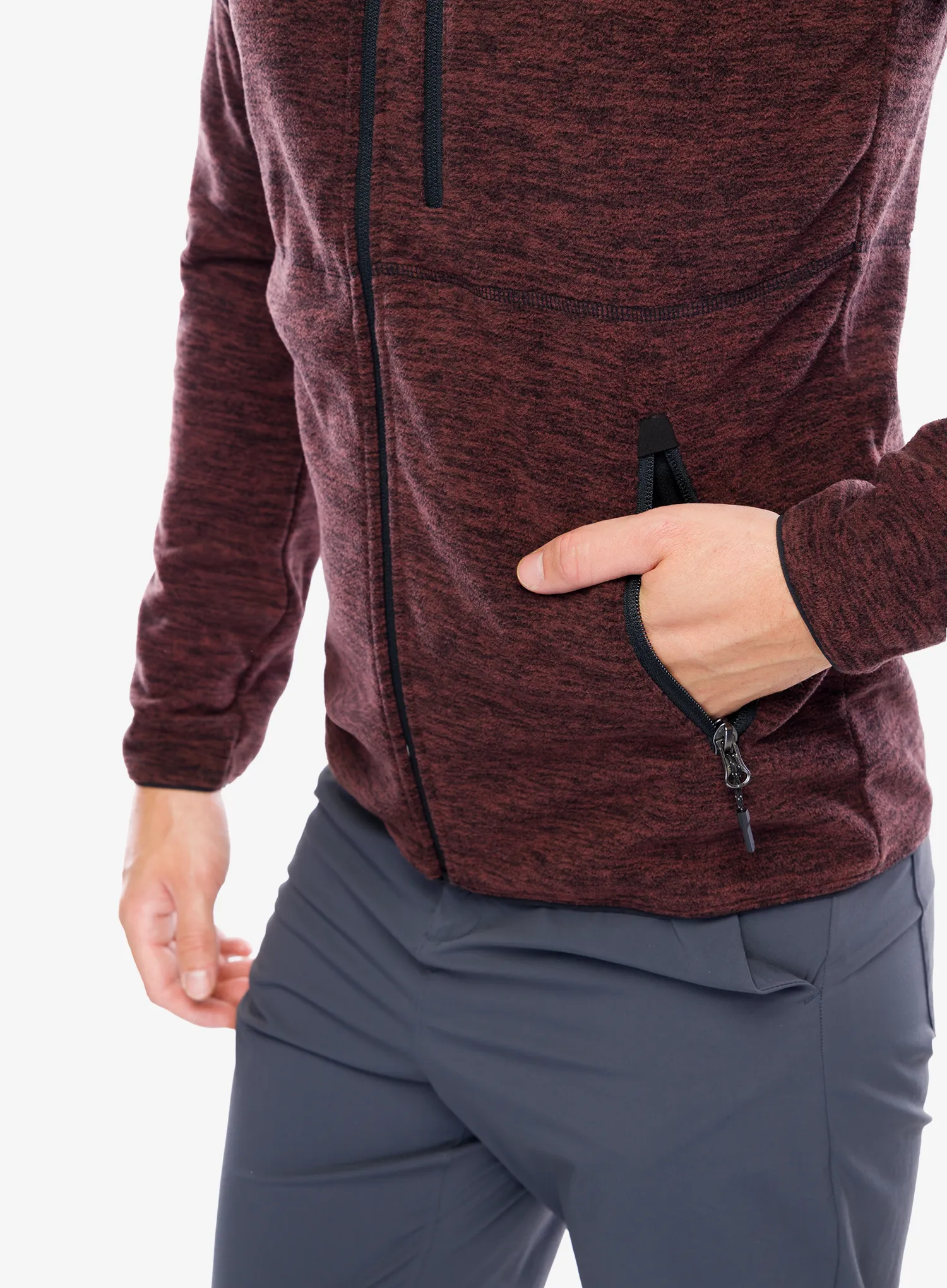 Fleece mikina Hannah Santon II - rum raisin mel