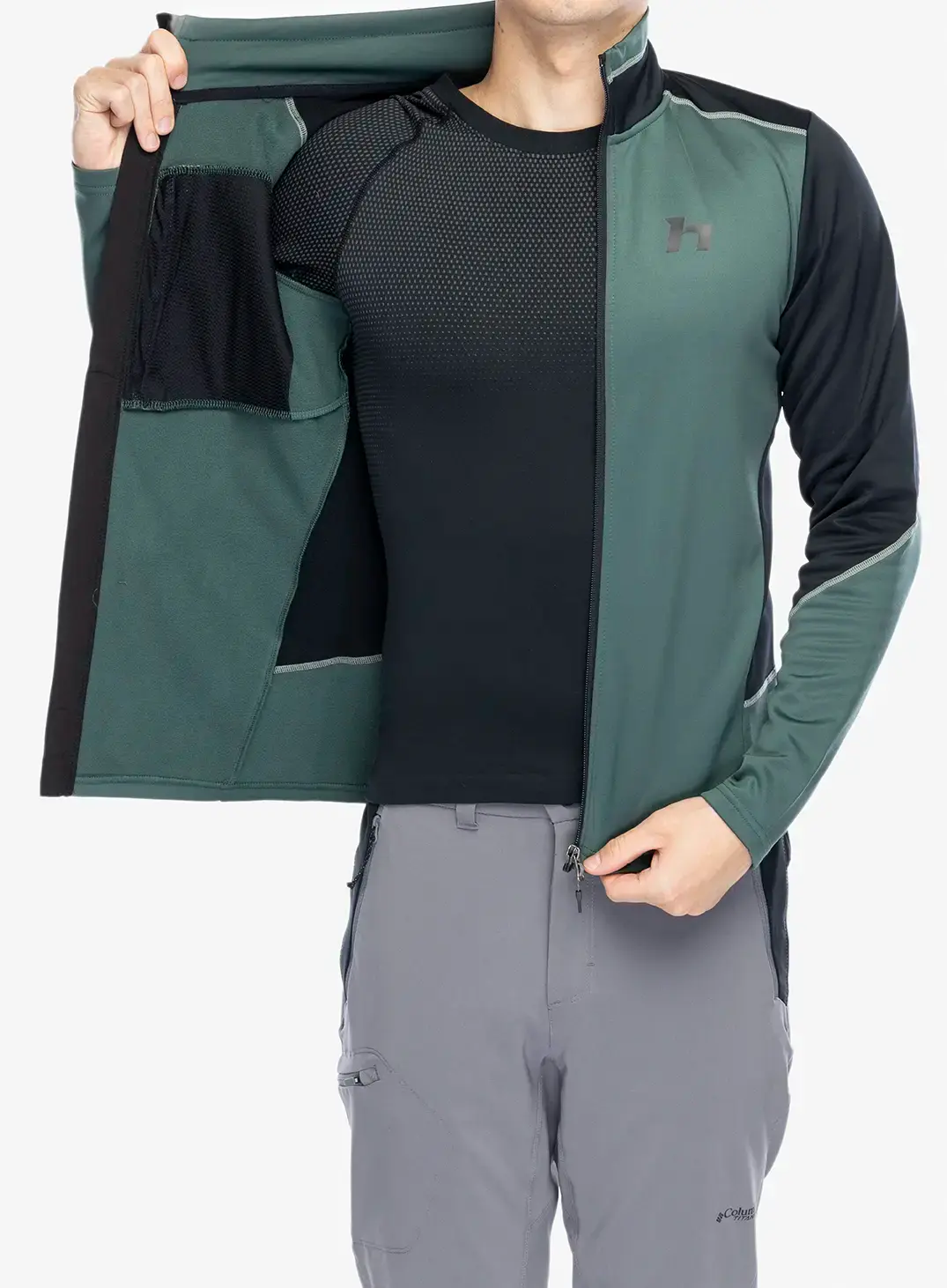 Fleece mikina Hannah Tariq - dark forest