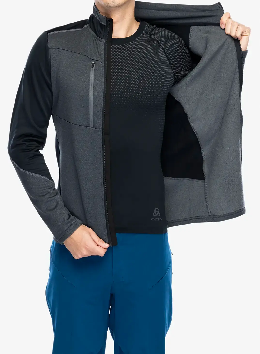 Fleece mikina Hannah Tariq - dark gray mel