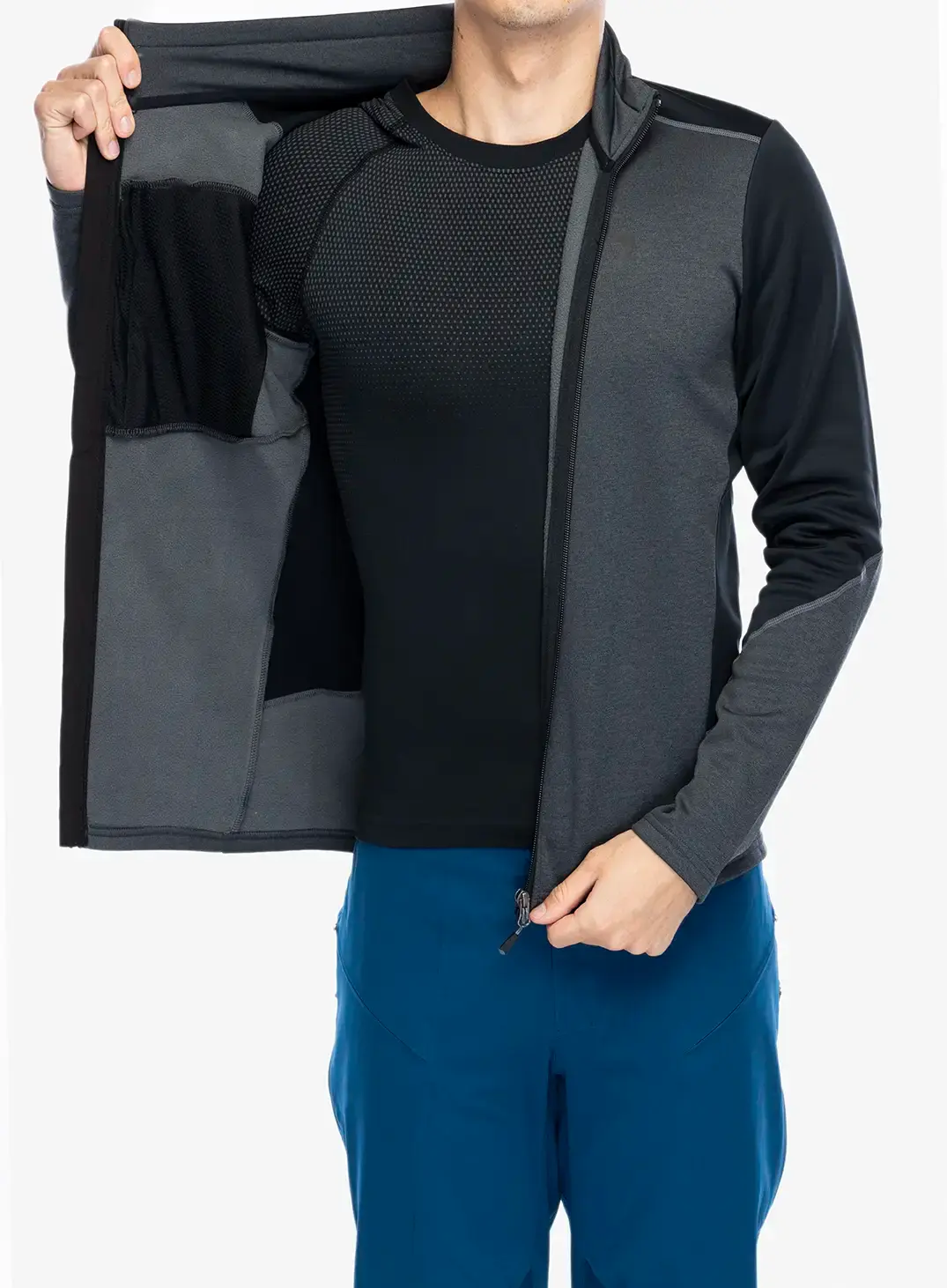 Fleece mikina Hannah Tariq - dark gray mel