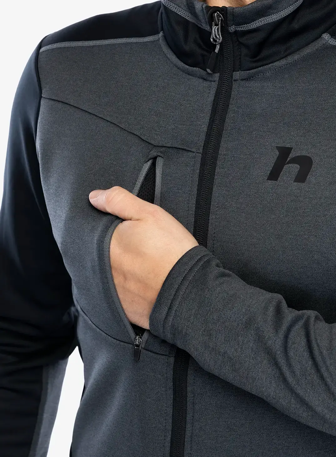 Fleece mikina Hannah Tariq - dark gray mel