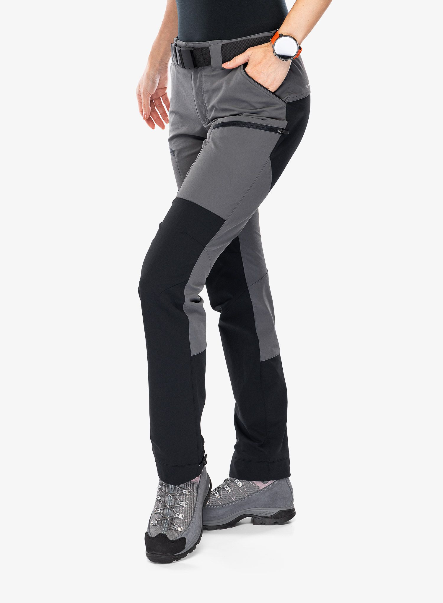 Softshellové kalhoty dámské Hannah Torga - gray pinstripe/anthracite