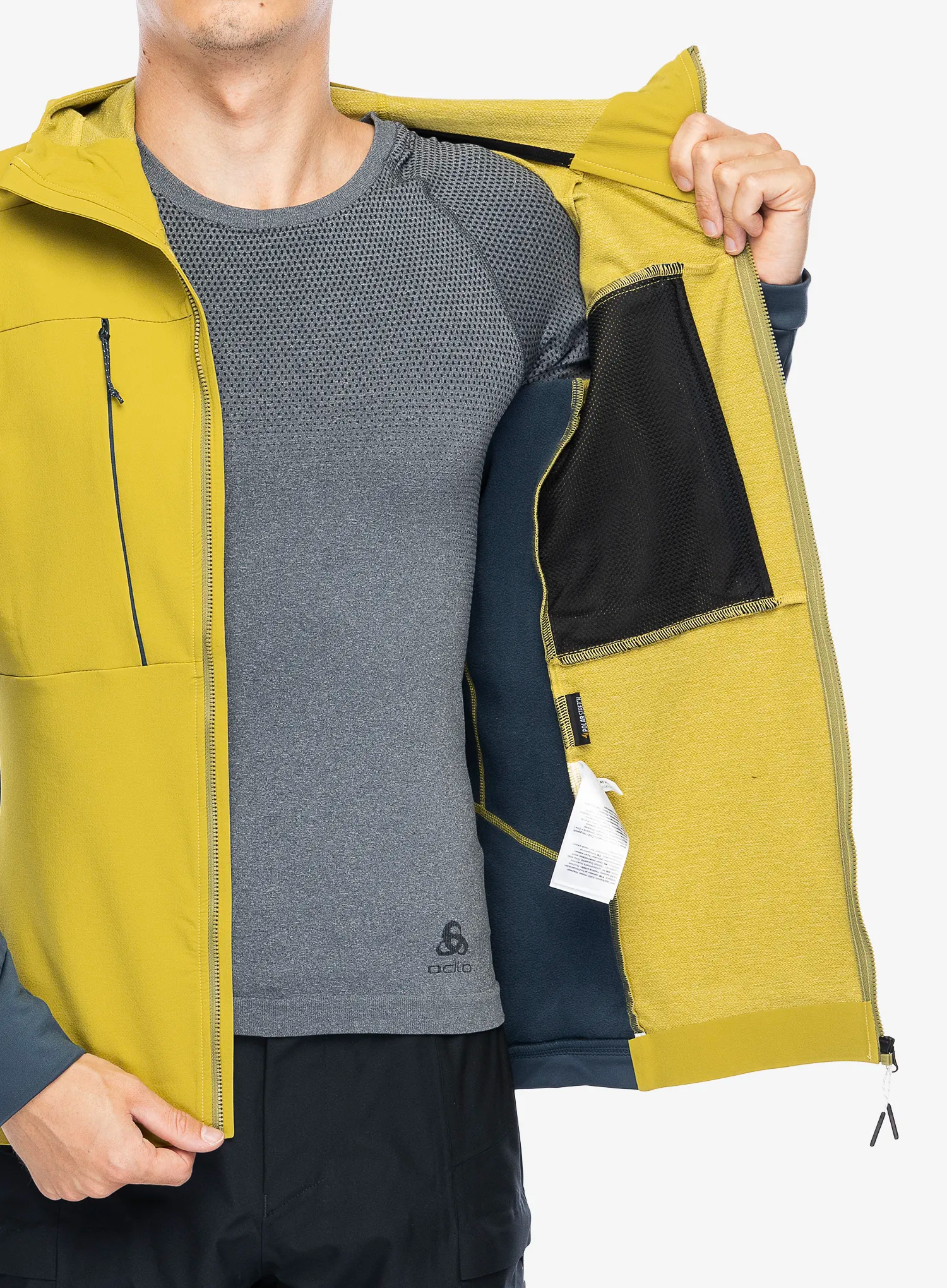 Hybridní bunda Hannah Trane Hoody - avocado oil/stratified sea