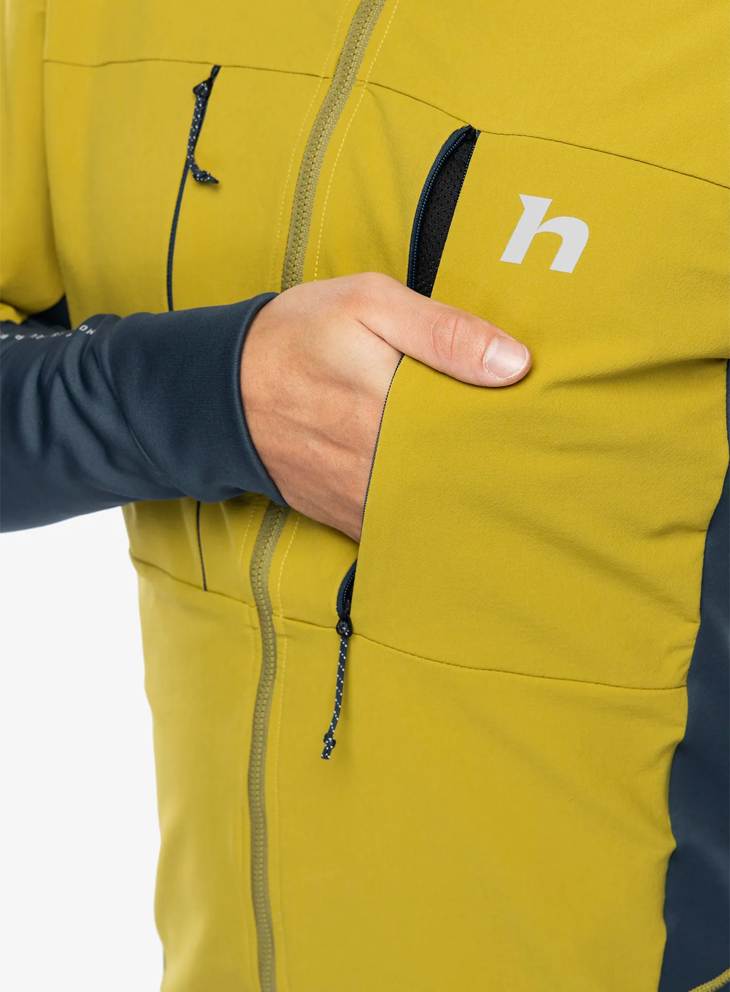 Hybridní bunda Hannah Trane Hoody - avocado oil/stratified sea
