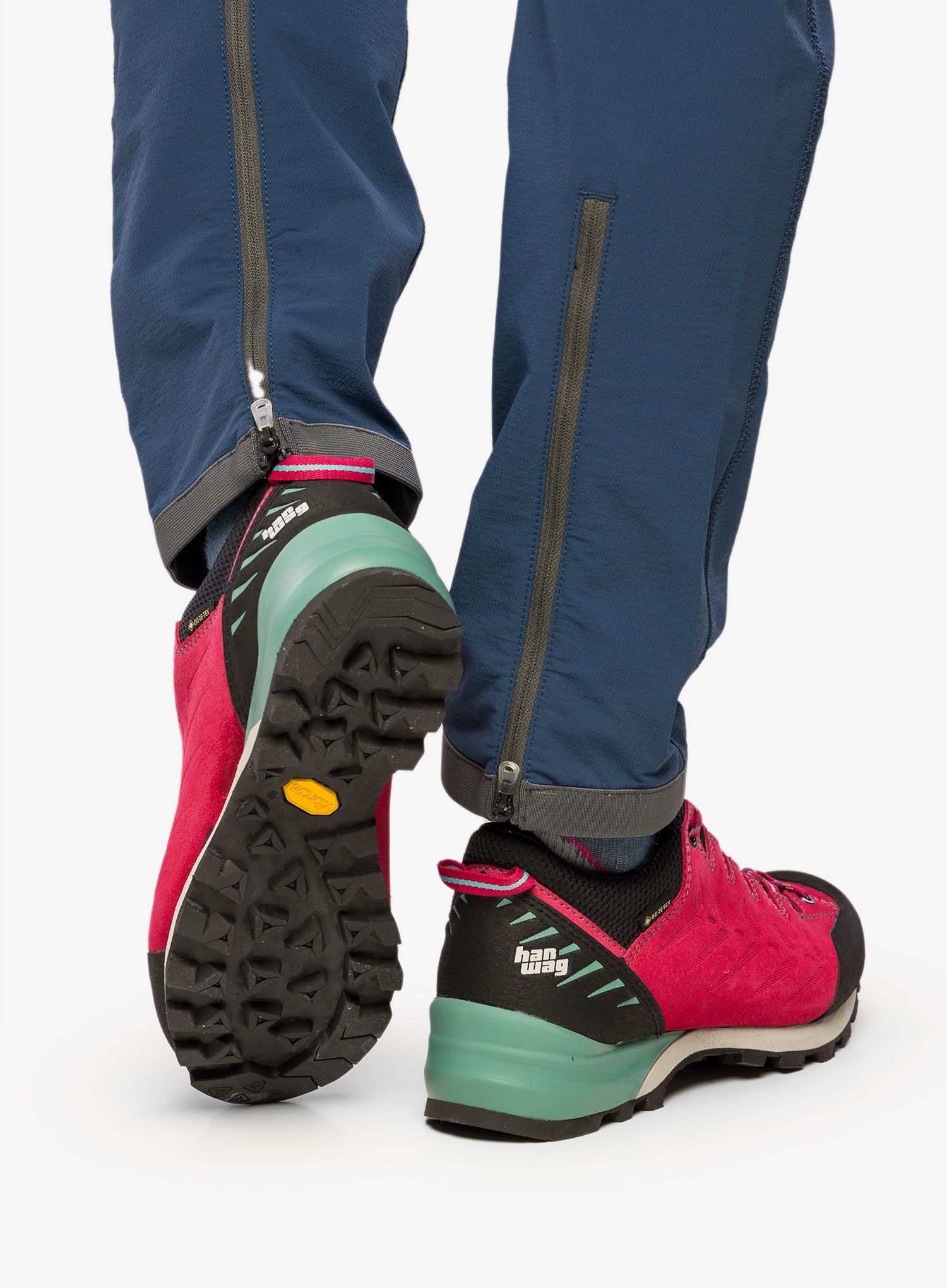 Dámská nástupová obuv Hanwag Makra Pro Low Lady GTX - pink/mint