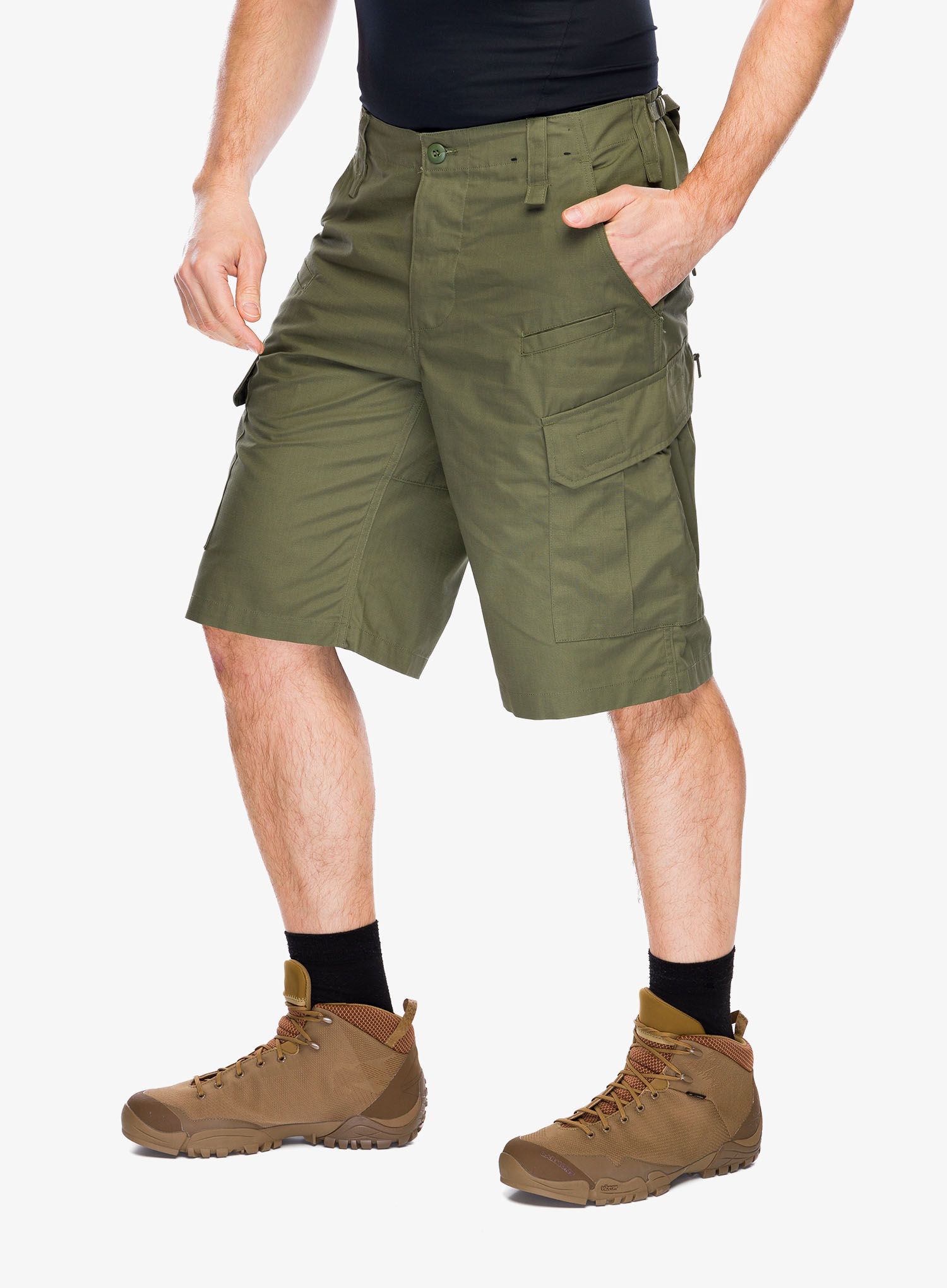 Taktické kraťasy Helikon-Tex CPU Shorts PolyCotton Ripstop - olive gree