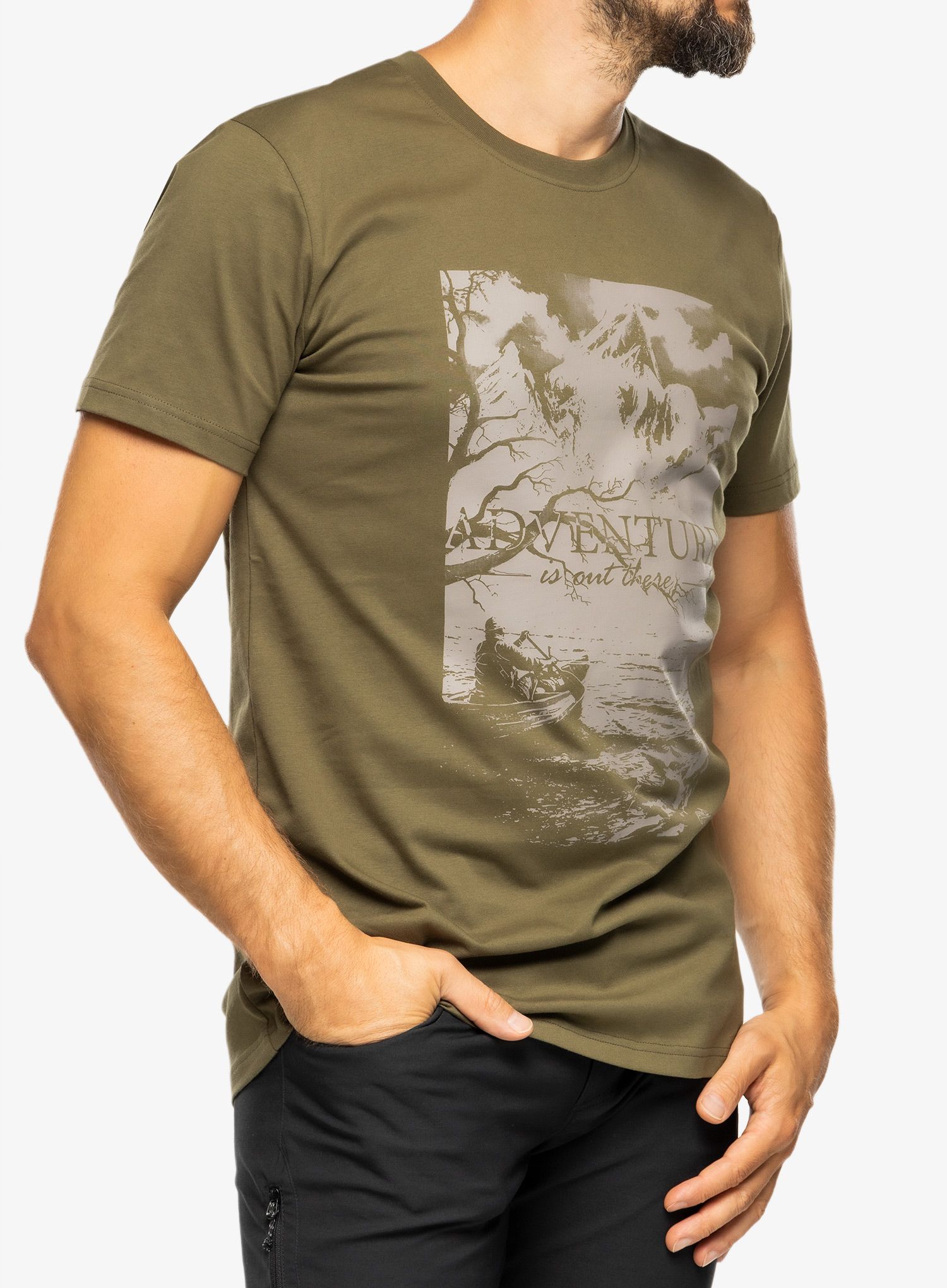 Bavlněné tričko Helikon-Tex Adventure Is Out There - olive green