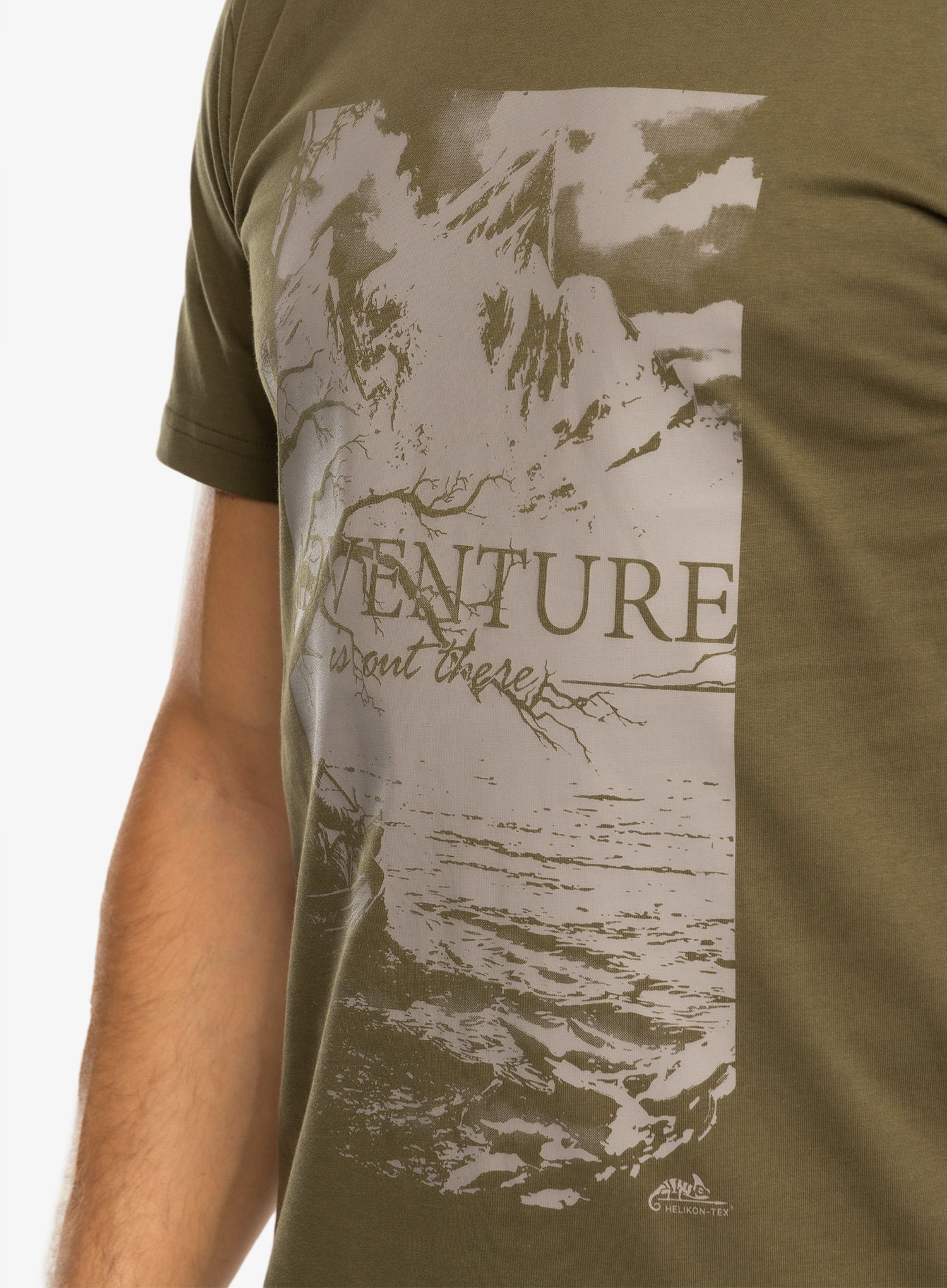 Bavlněné tričko Helikon-Tex Adventure Is Out There - olive green