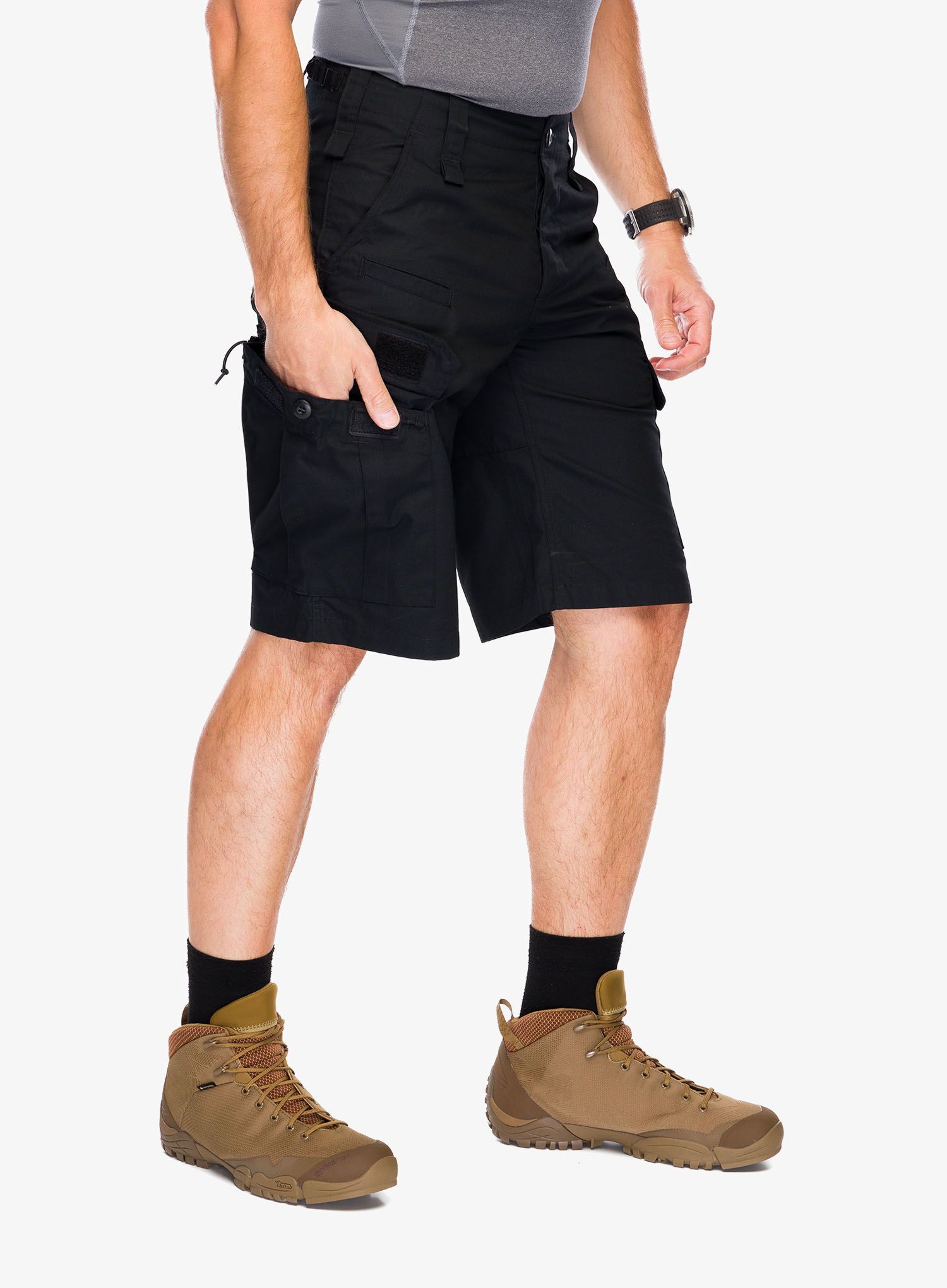 Taktické kraťasy Helikon-Tex CPU Shorts PolyCotton Ripstop - black