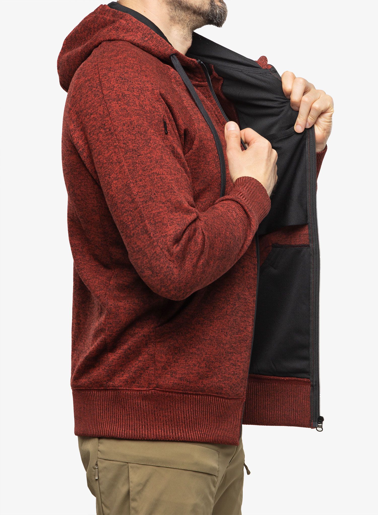 Mikina s kapucí Helikon-Tex Covert Tactical Hoodie Full Zip - m. red