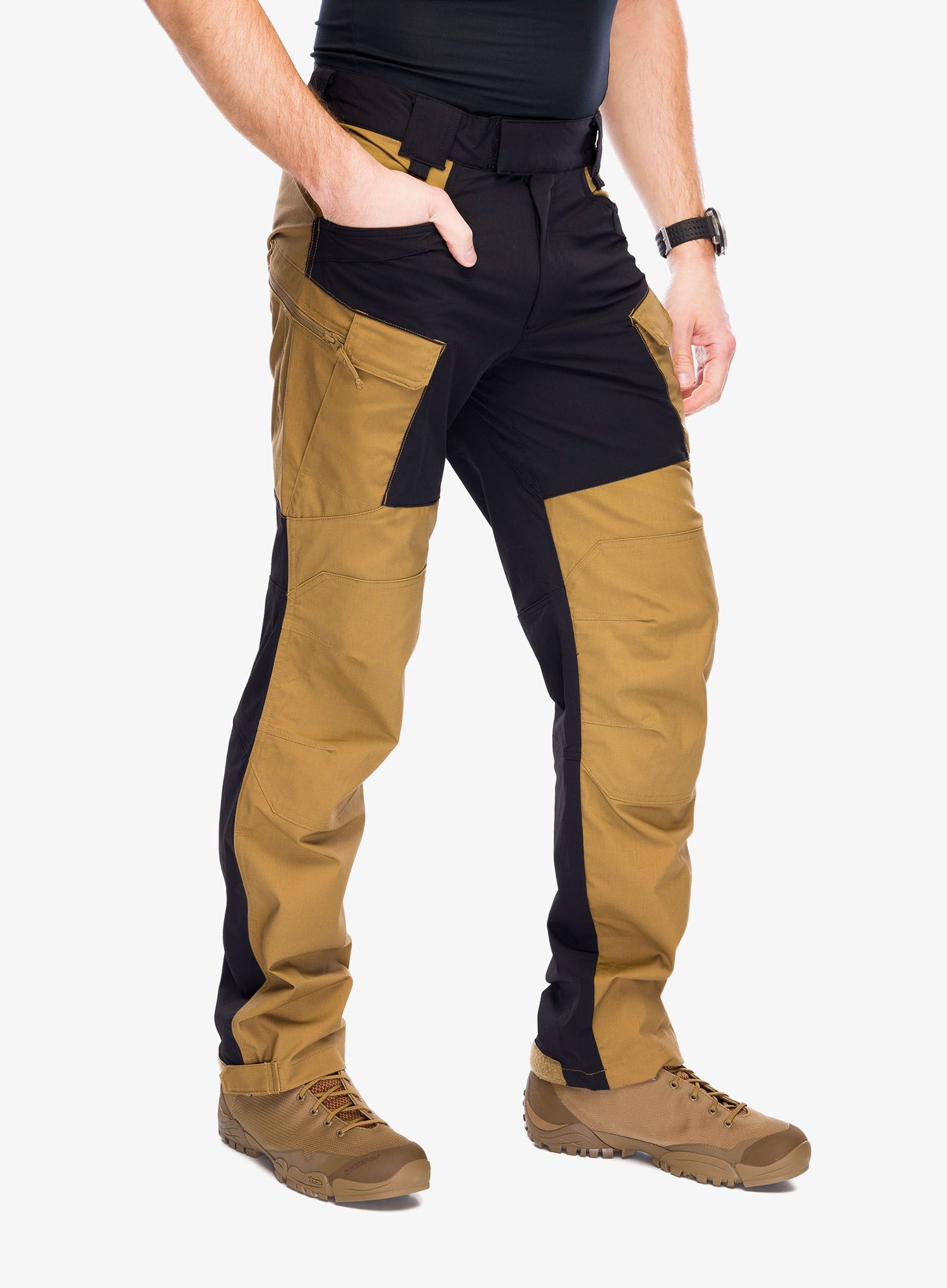 Kalhoty Helikon-Tex Hybrid Outback Pants - DuraCanvas - coyote/black