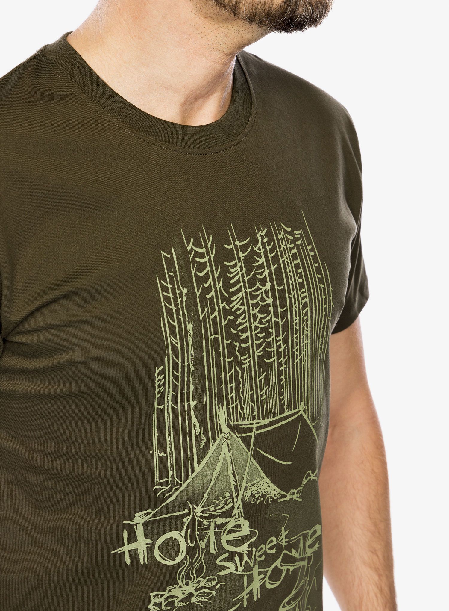 Bavlněné tričko Helikon-Tex T-Shirt Home Sweet Home - taiga green
