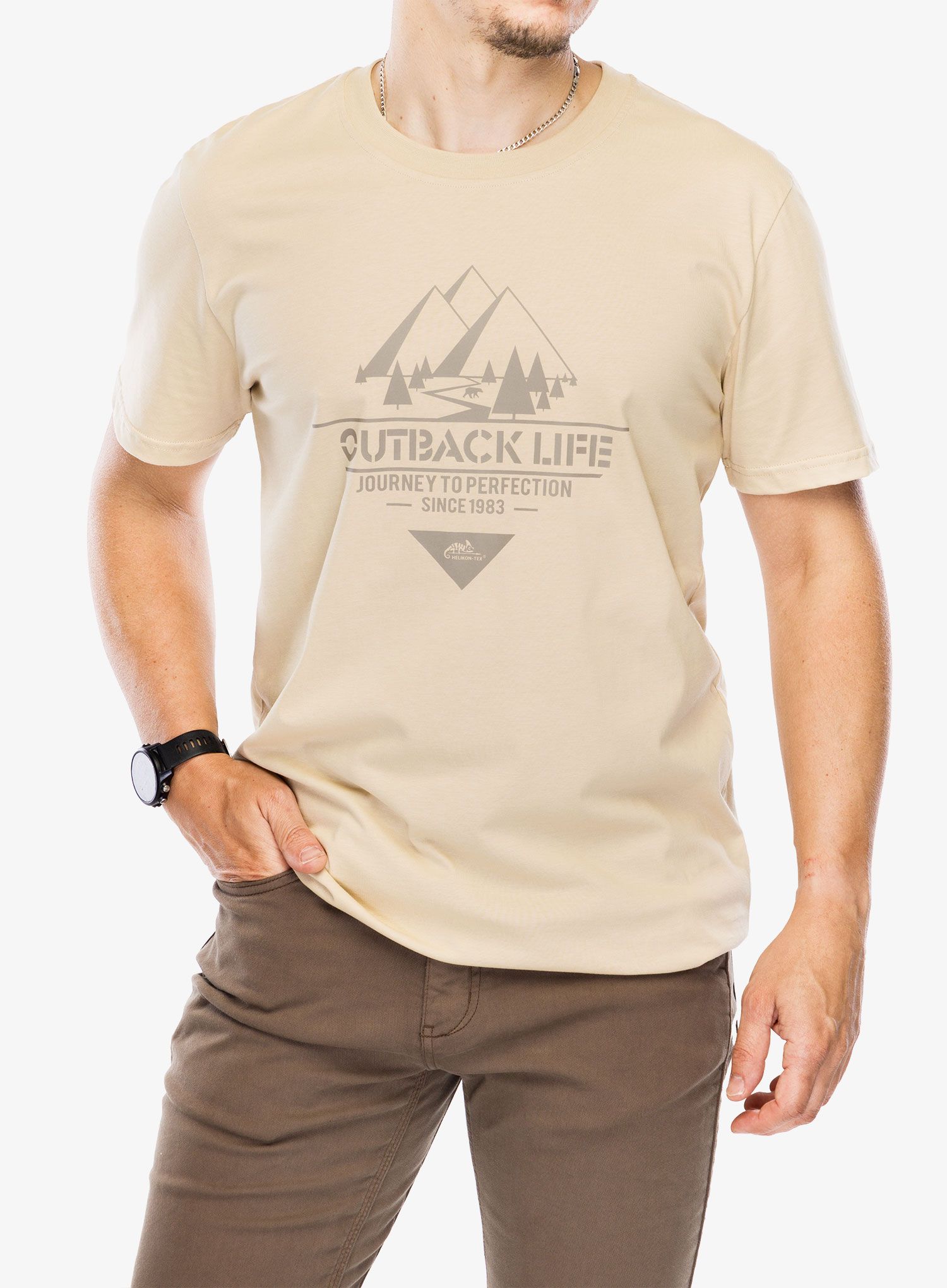 Tričko Helikon-Tex T-Shirt Outback Life - khaki