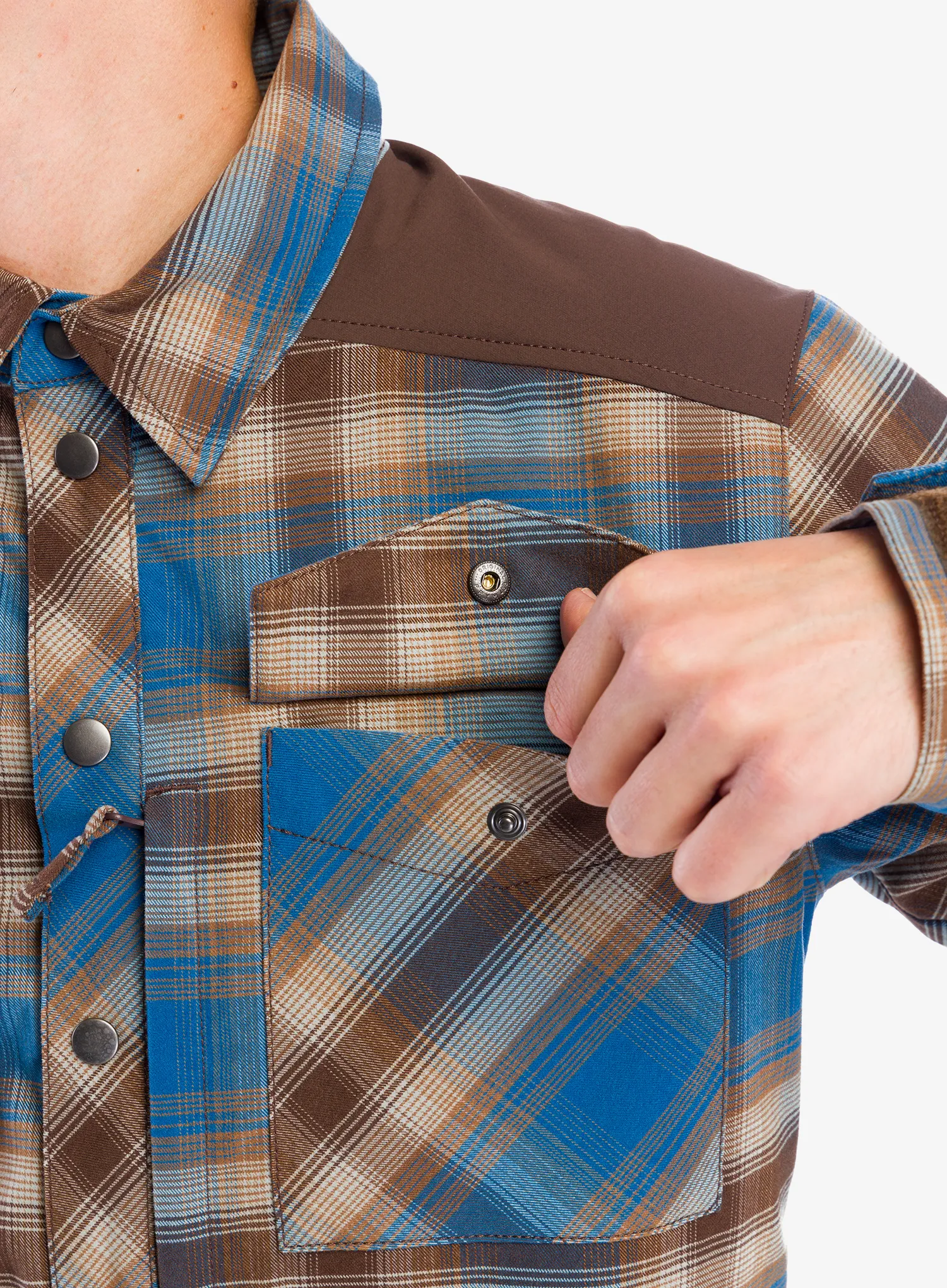 Zateplené tričko Helikon-Tex Winter Warden Shirt - forest blue plaid