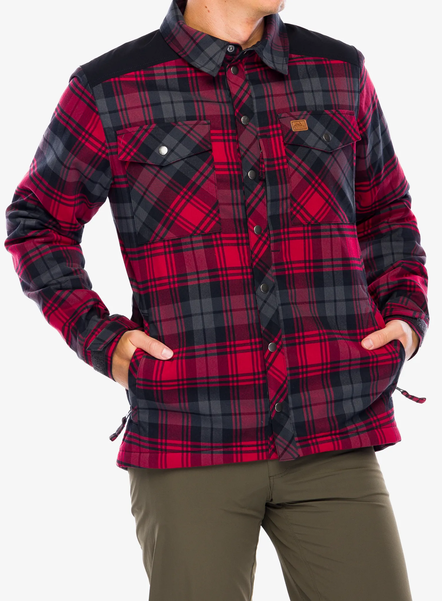 Zateplené tričko Helikon-Tex Winter Warden Shirt - slate crimson plaid