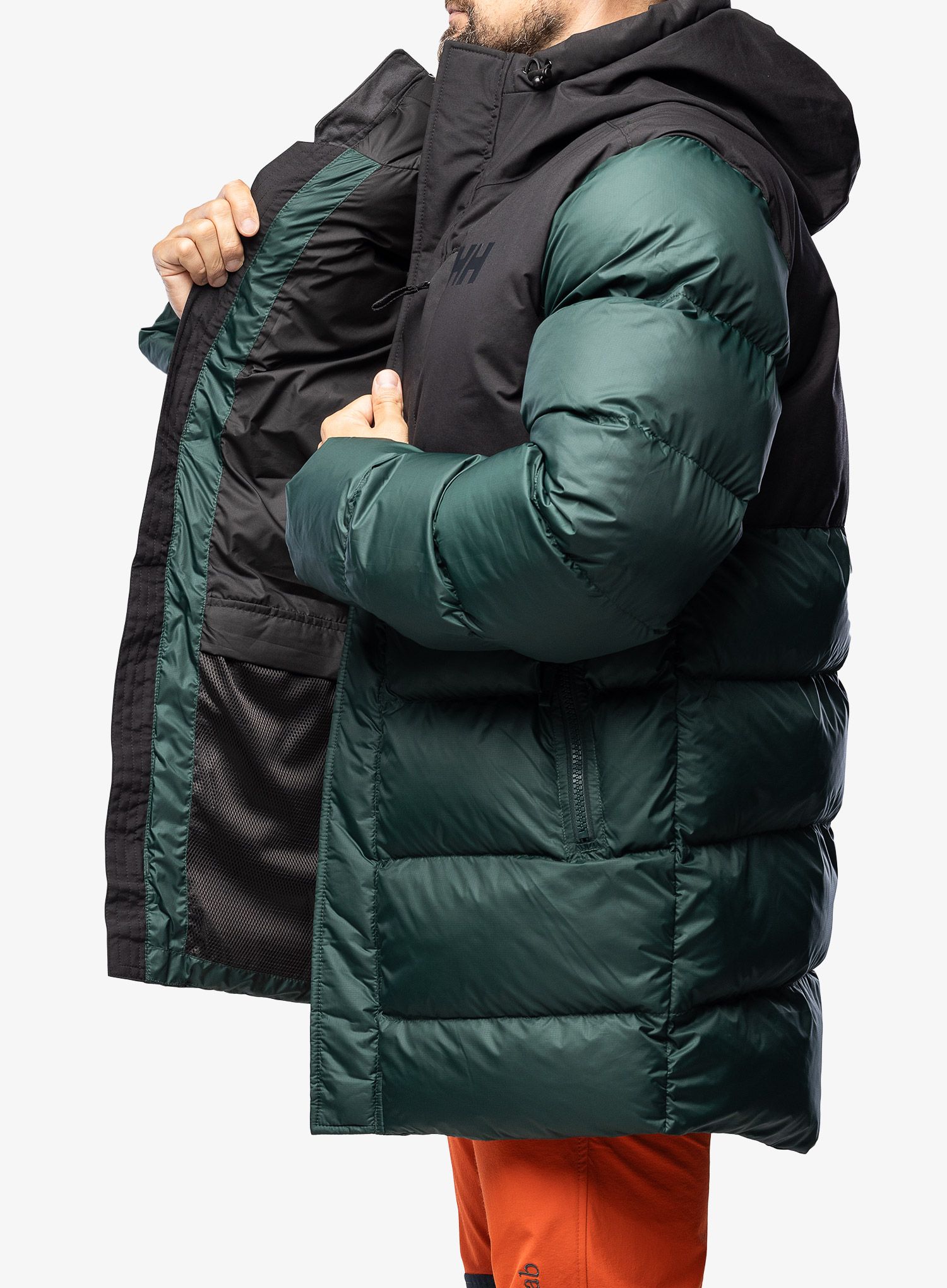 Zateplená bunda Helly Hansen Active Puffy Long Jacket - darkest spruce/black