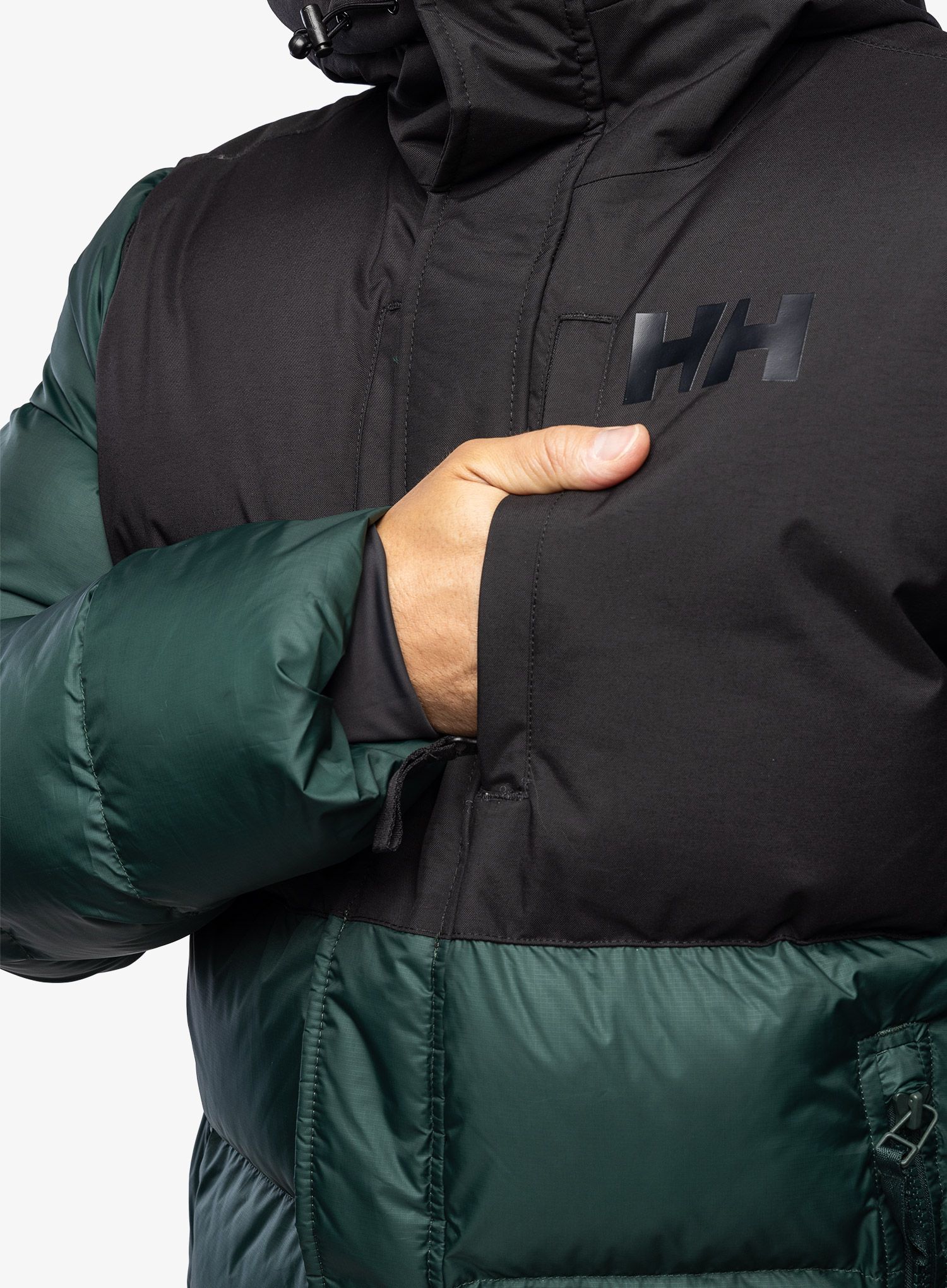 Zateplená bunda Helly Hansen Active Puffy Long Jacket - darkest spruce/black
