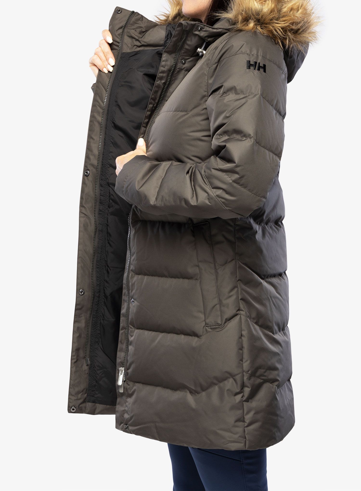 Dámský péřový kabát Helly Hansen Aden Down Parka - beluga