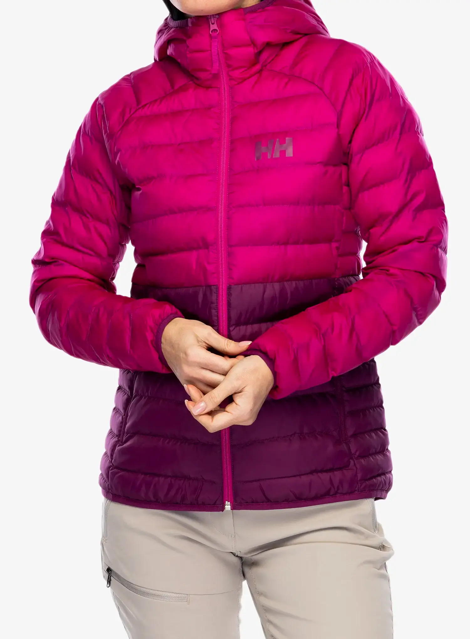 Zateplená bunda dámská Helly Hansen Banff Hooded Insulator - dark magenta/magenta 2.0
