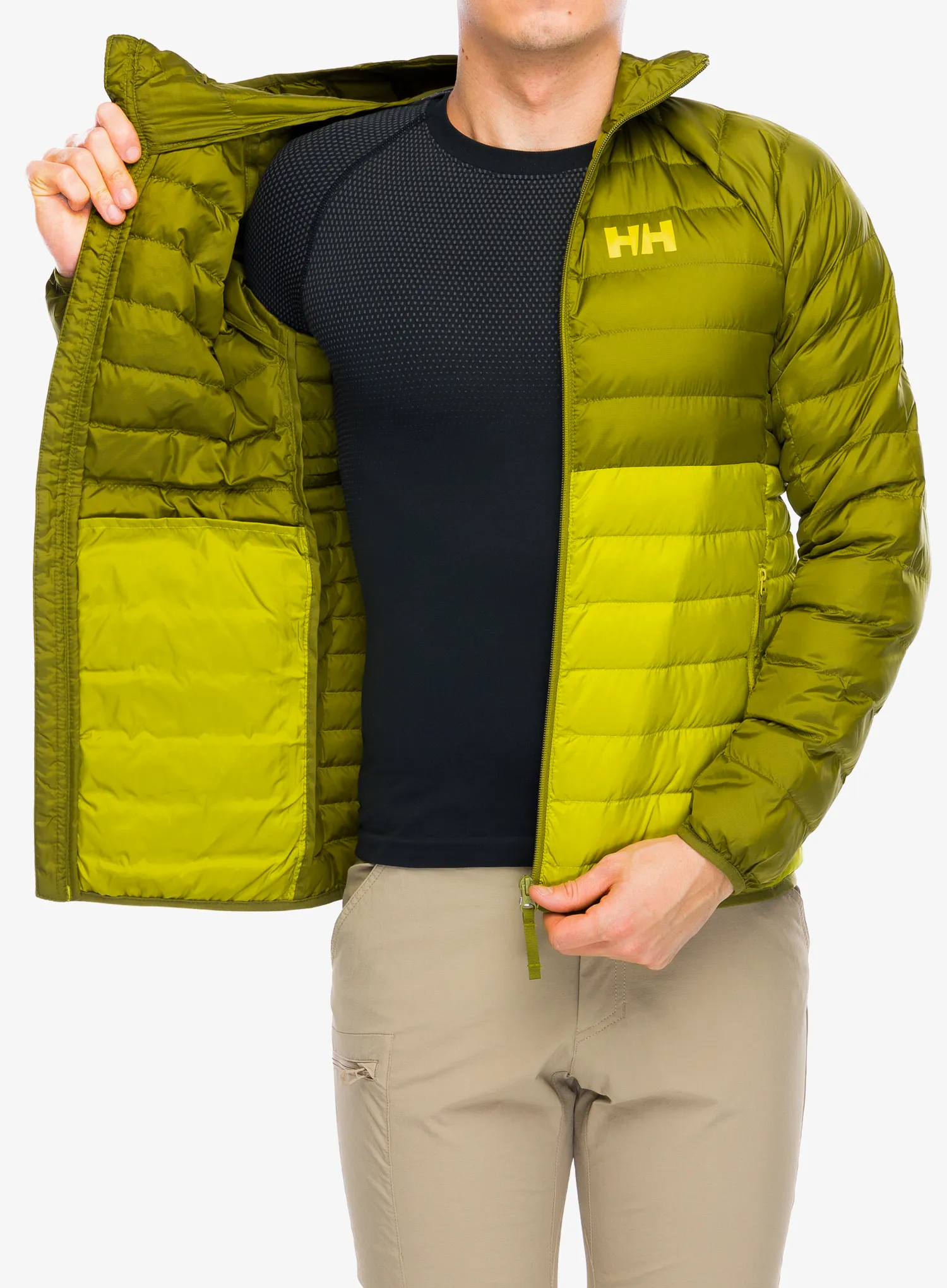 Zateplená bunda Helly Hansen Banff Hooded Insulator - neon moss/utility green
