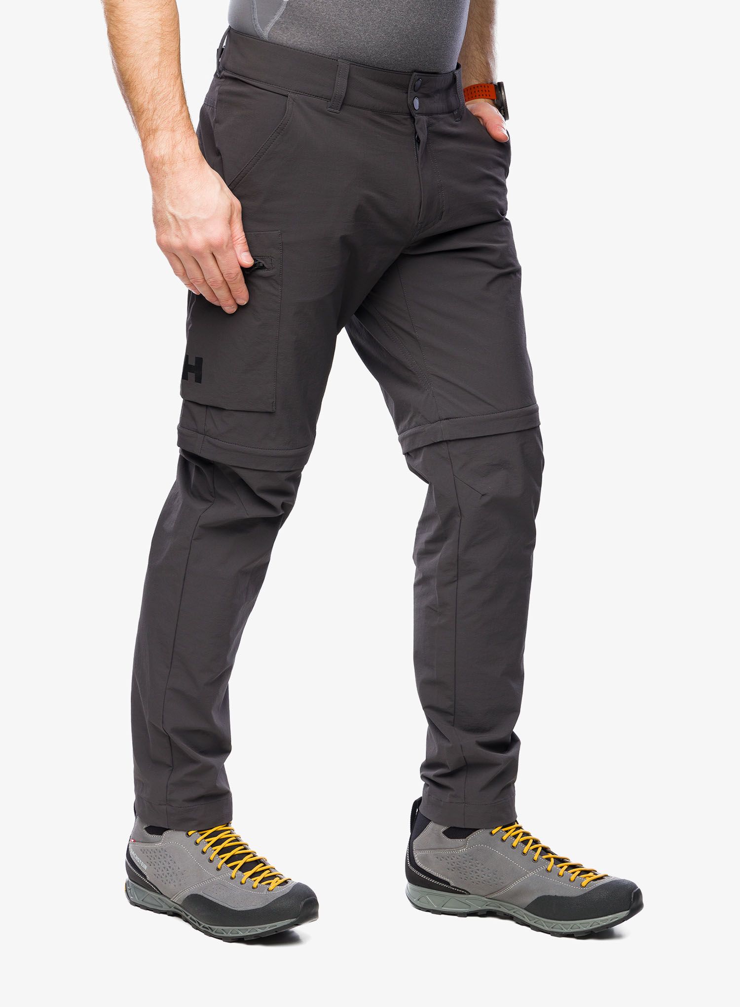 Turistické kalhoty Helly Hansen Brono Softshell Zip Off Pant - ebony