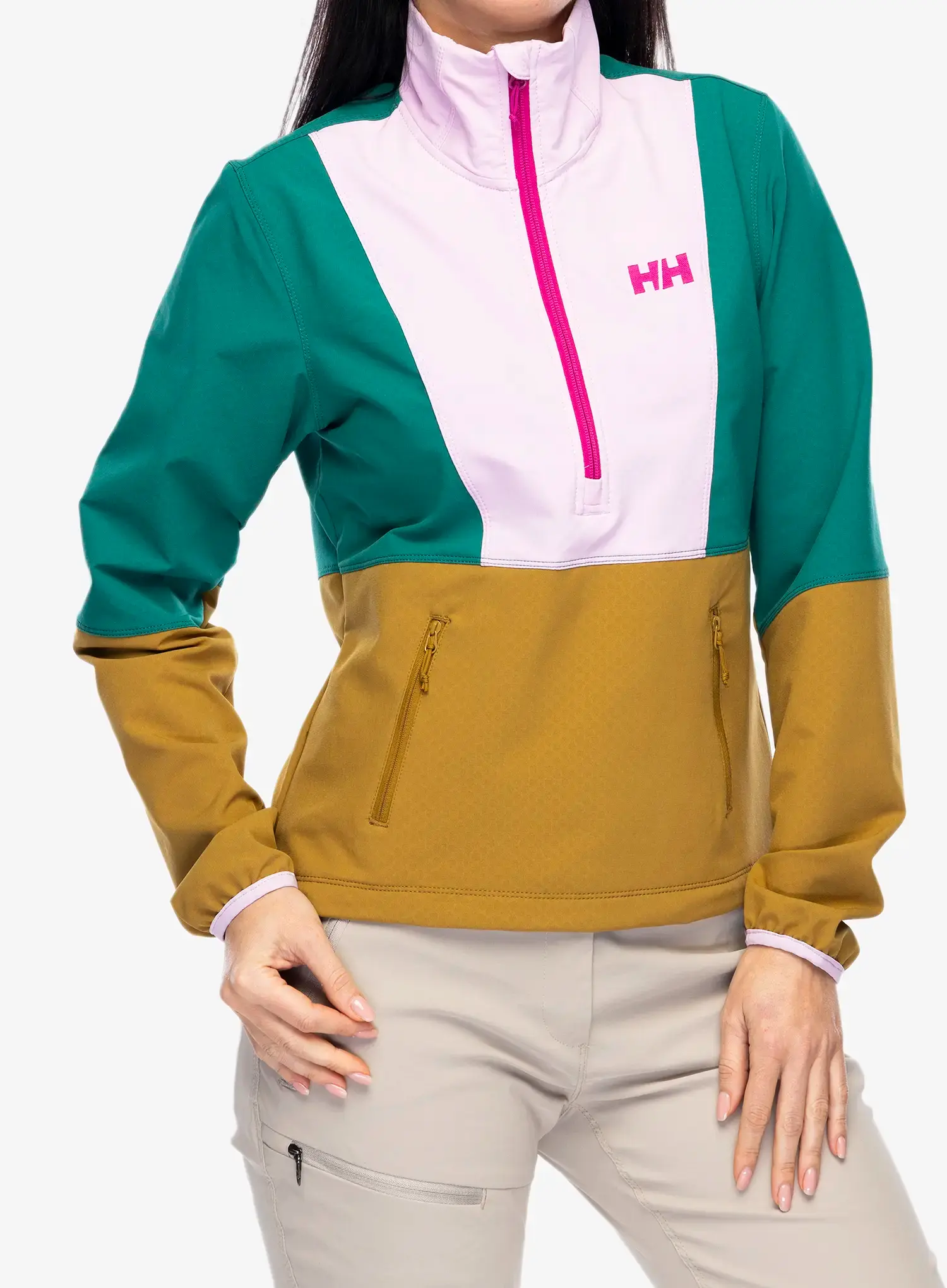 Dámská bunda Helly Hansen Cascade Shield Anorak - lynx/cherry blossom